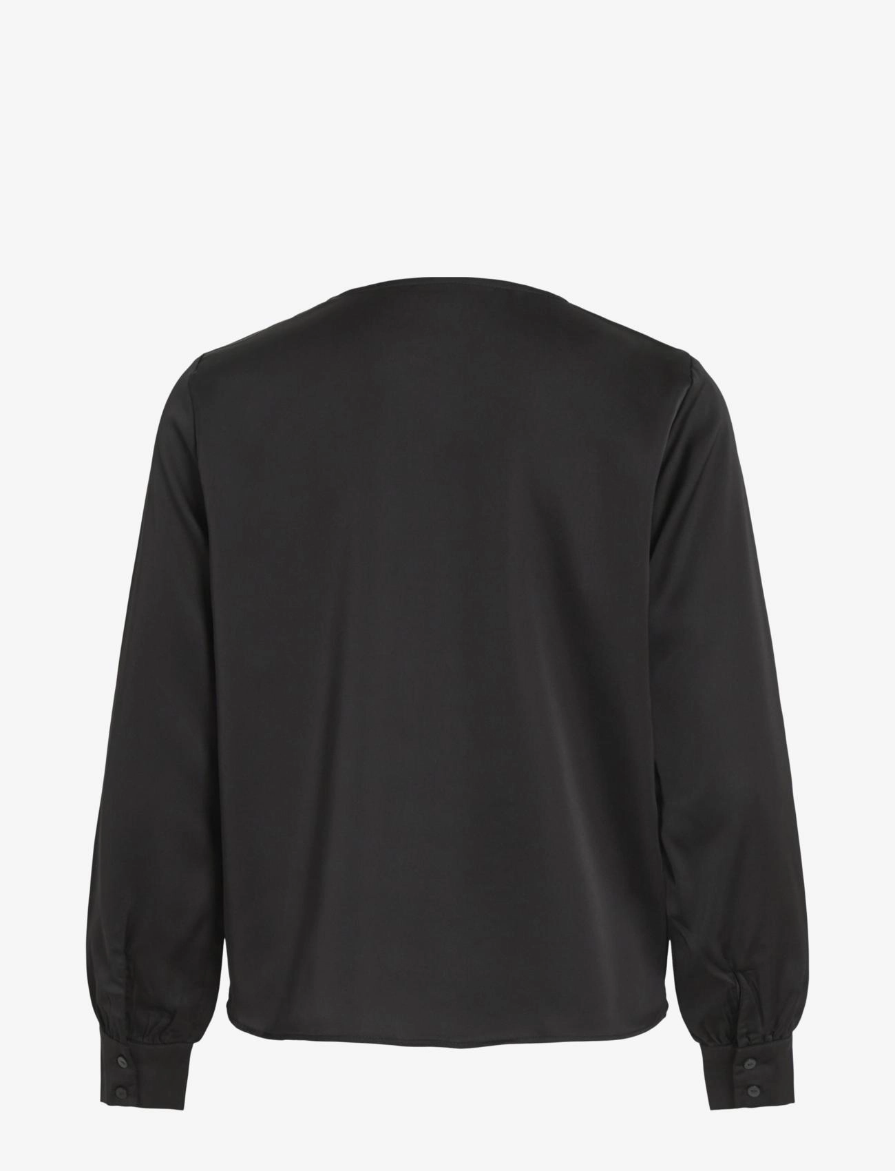 Vila - VIELLETTE V-NECK  L/S TOP -  NOOS - black - 1
