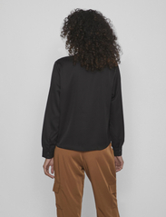 Vila - VIELLETTE V-NECK  L/S TOP -  NOOS - long-sleeved blouses - black - 3