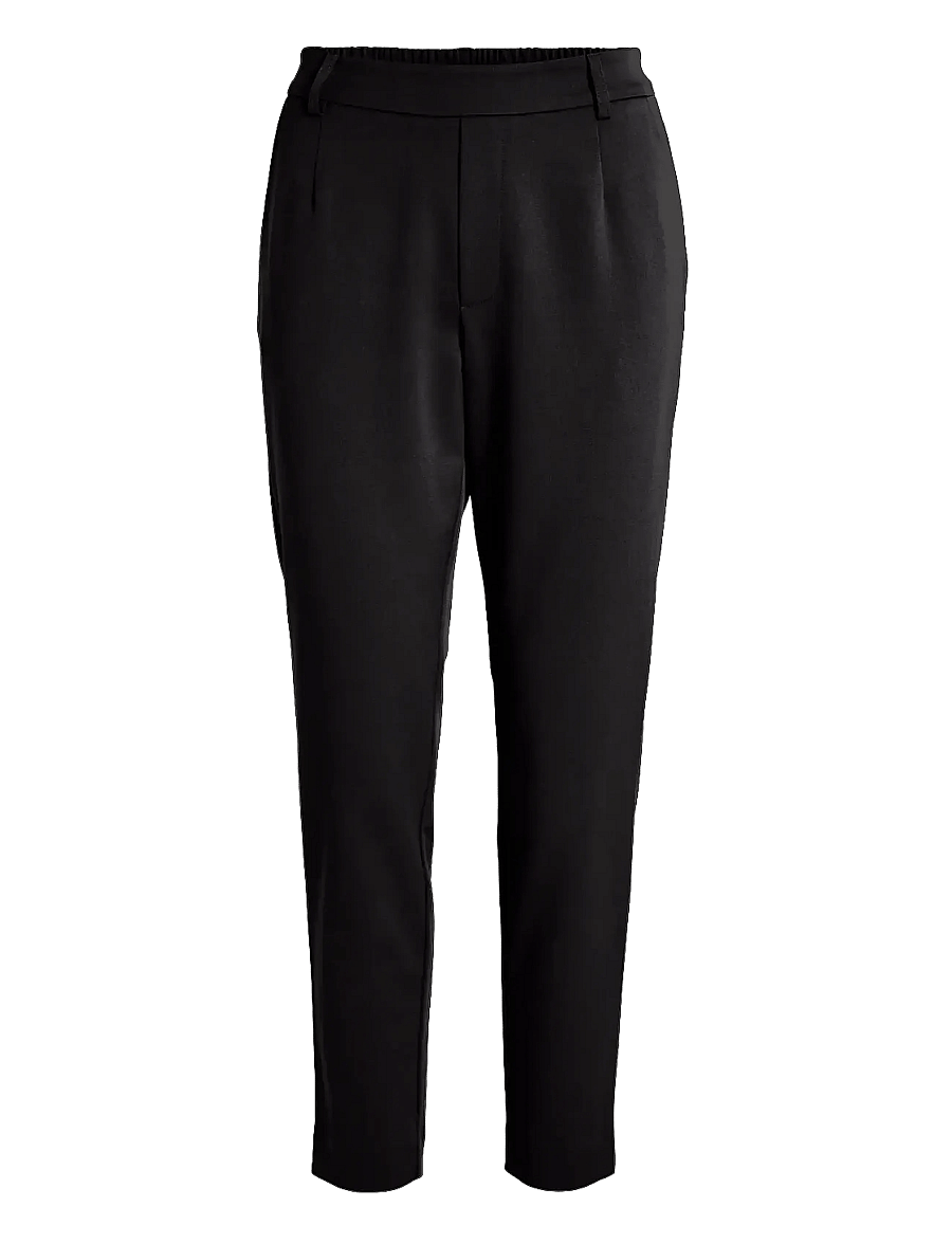 Vila - VIVARONE HW SLIM PANT - NOOS - kitsad püksid - black - 1