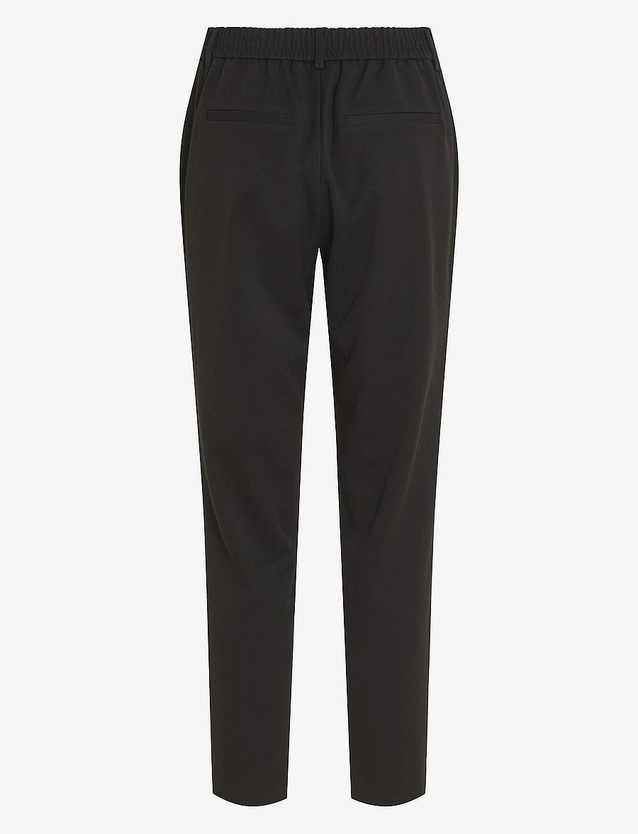 Vila - VIVARONE HW SLIM PANT - NOOS - kitsad püksid - black - 2