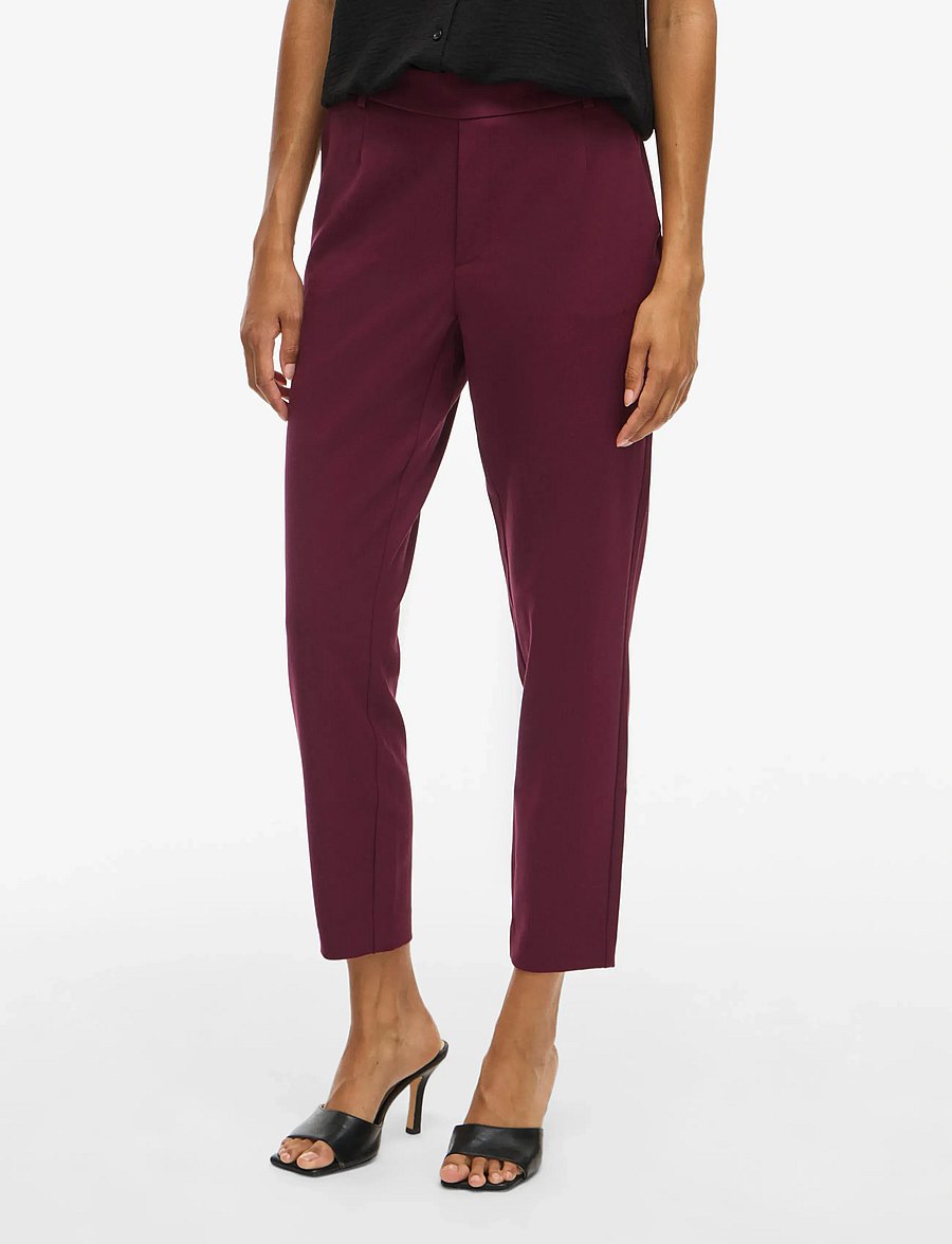 Vila - VIVARONE HW SLIM PANT - NOOS - slim fit bukser - fig - 0