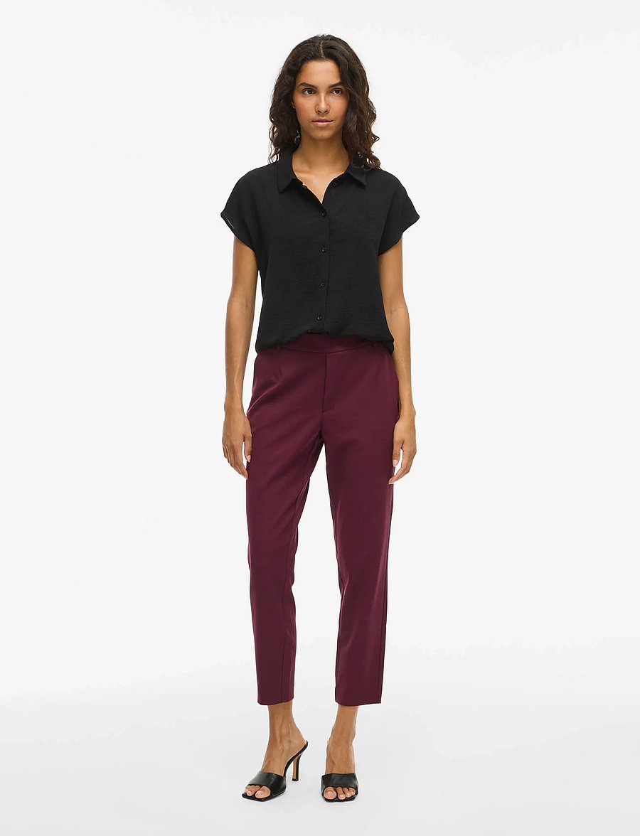 Vila - VIVARONE HW SLIM PANT - NOOS - slim fit bukser - fig - 4