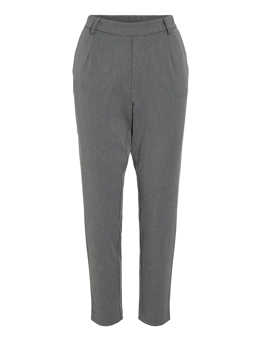 Vila - VIVARONE HW SLIM PANT - NOOS - kitsad püksid - medium grey melange - 1