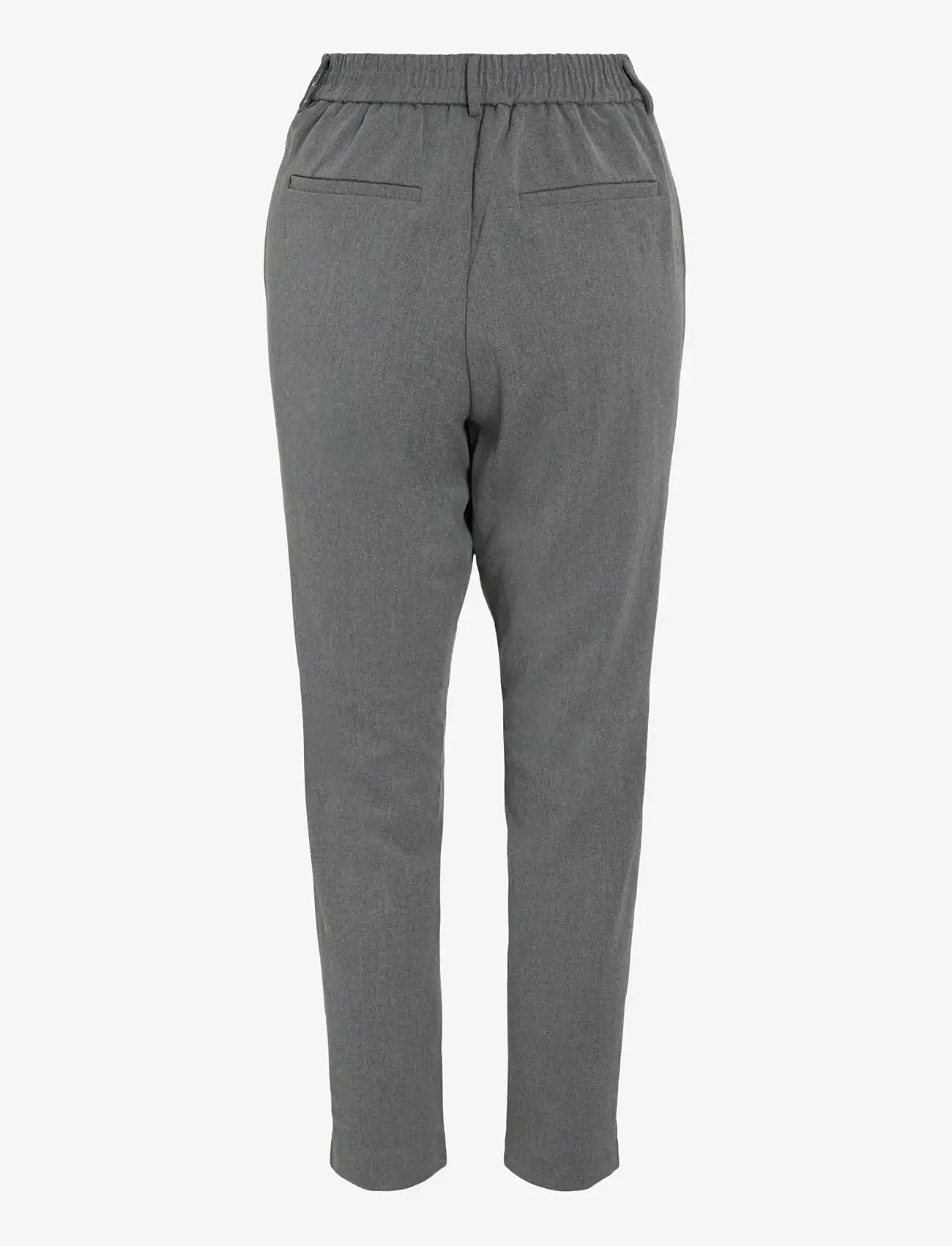 Vila - VIVARONE HW SLIM PANT - NOOS - kitsalõikelised püksid - medium grey melange - 2
