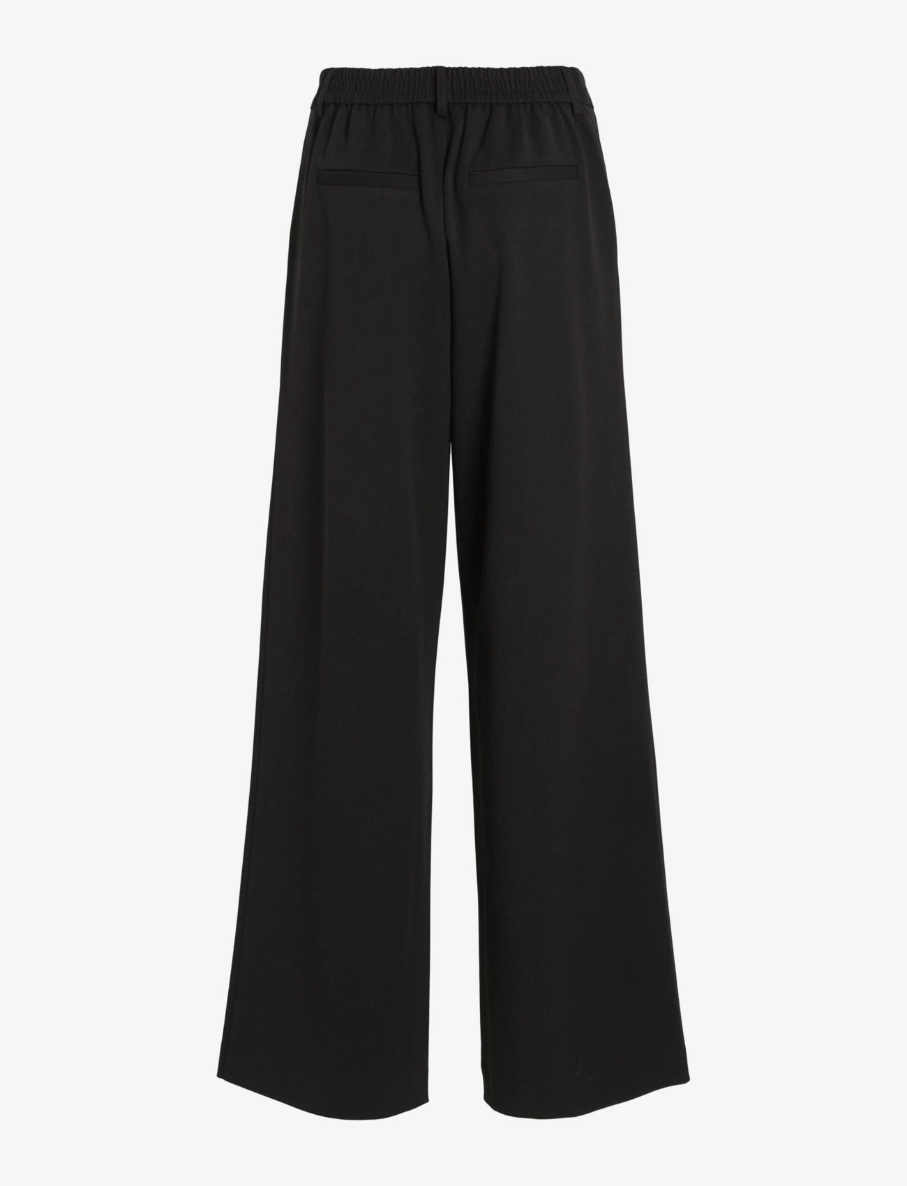 Vila - VIVARONE HW WIDE PANT - NOOS - bikses ar platām starām - black - 2