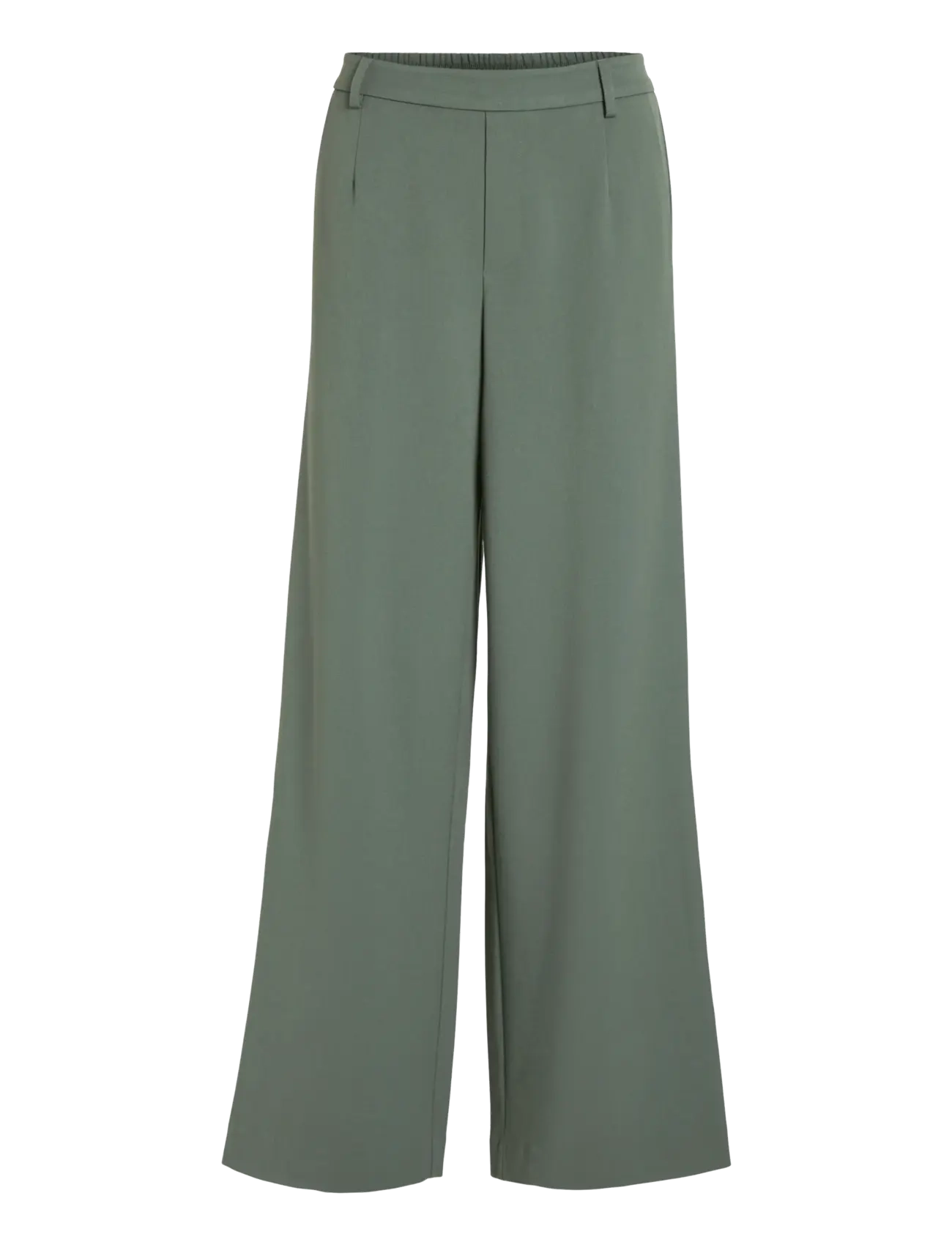 Vila VIVARONE HW WIDE PANT - NOOS - Püksid - DUCK GREEN / green
