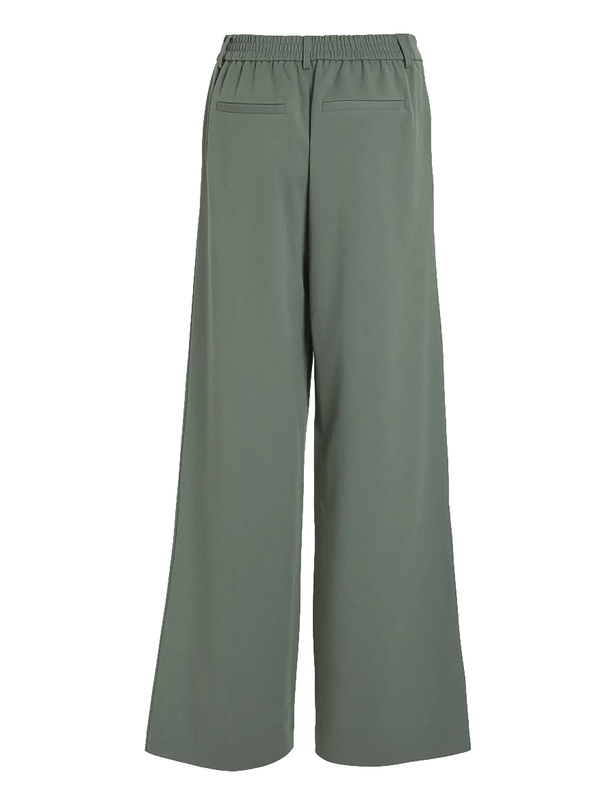 Vila - VIVARONE HW WIDE PANT - NOOS - bukser med brede ben - duck green - 2