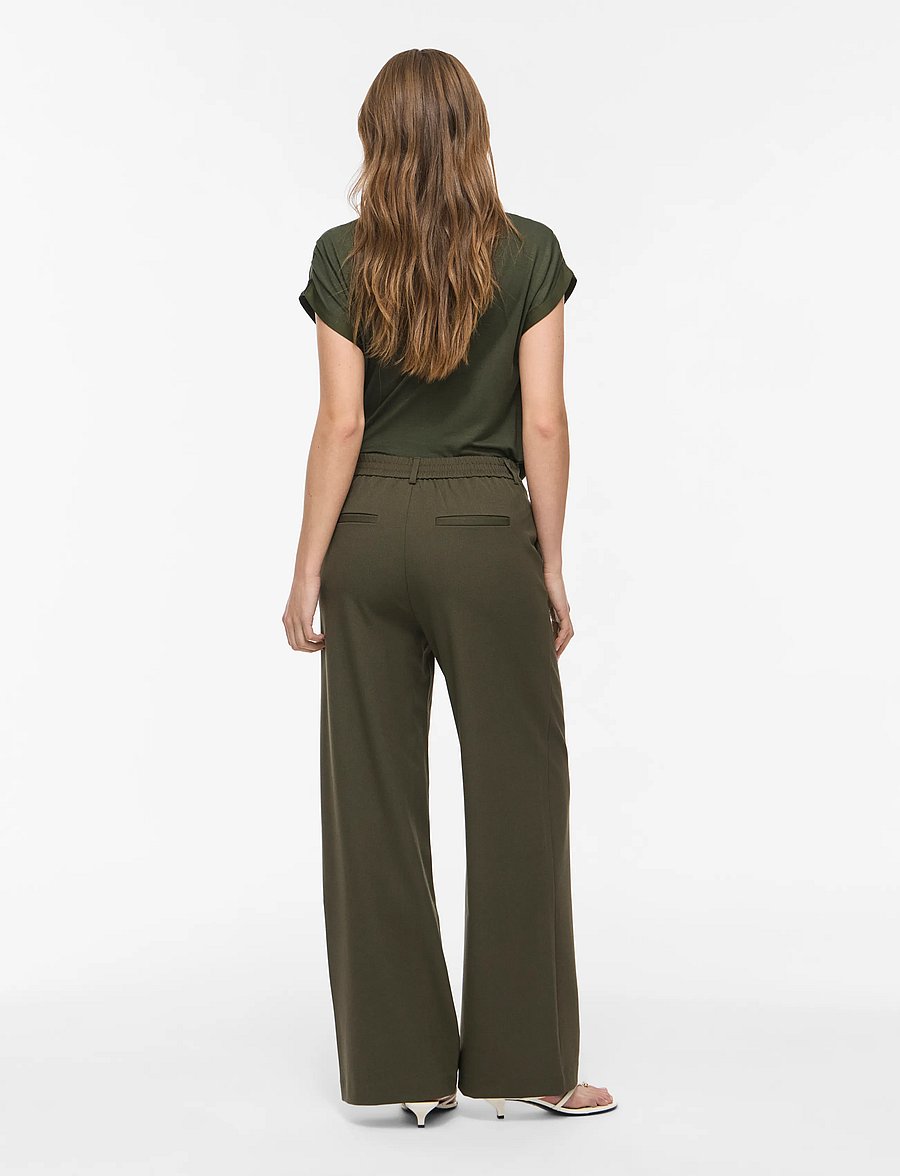 Vila - VIVARONE HW WIDE PANT - NOOS - hosen mit weitem bein - forest night - 3