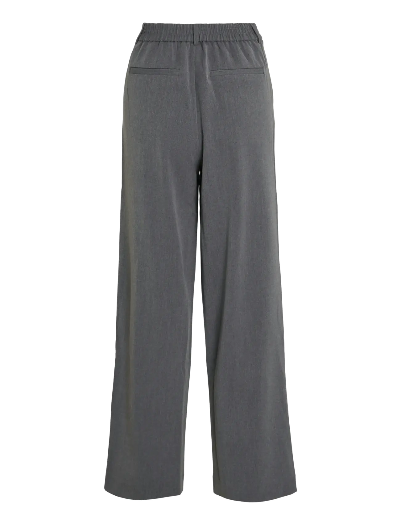 Vila - VIVARONE HW WIDE PANT - NOOS - bukser med brede ben - medium grey melange - 2