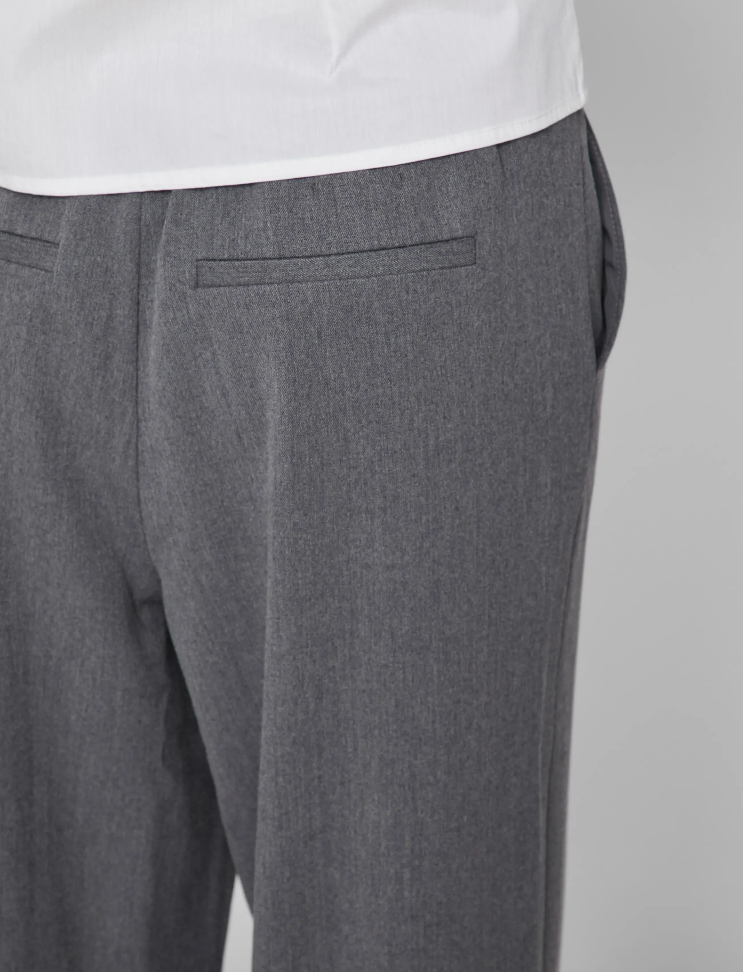 Vila - VIVARONE HW WIDE PANT - NOOS - bukser med brede ben - medium grey melange - 5