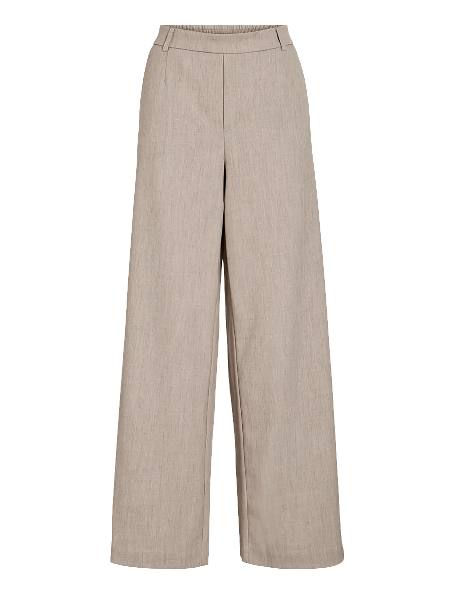 Vila - VIVARONE HW WIDE PANT - NOOS - vida byxor - natural melange - 1