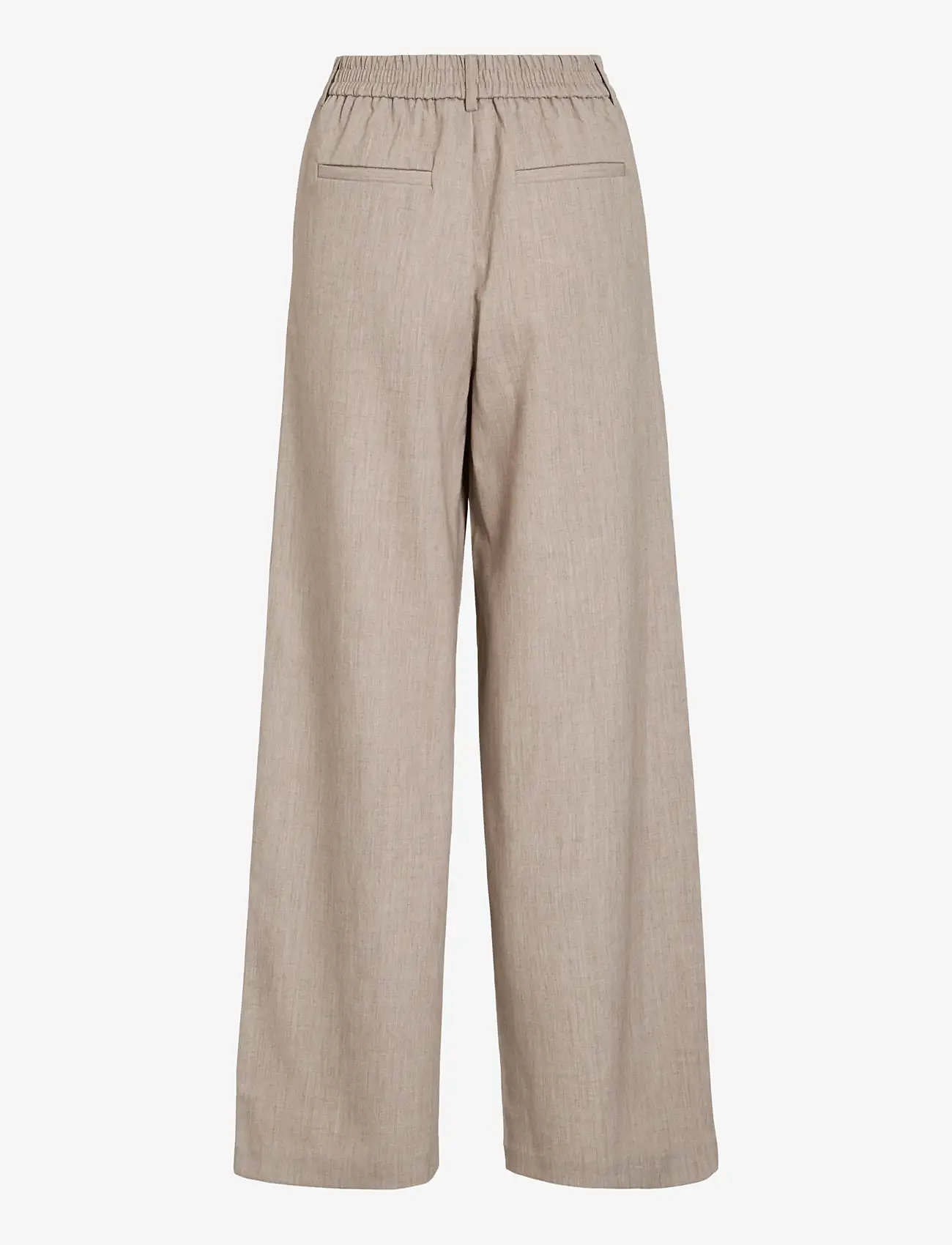 Vila - VIVARONE HW WIDE PANT - NOOS - bukser med brede ben - natural melange - 2