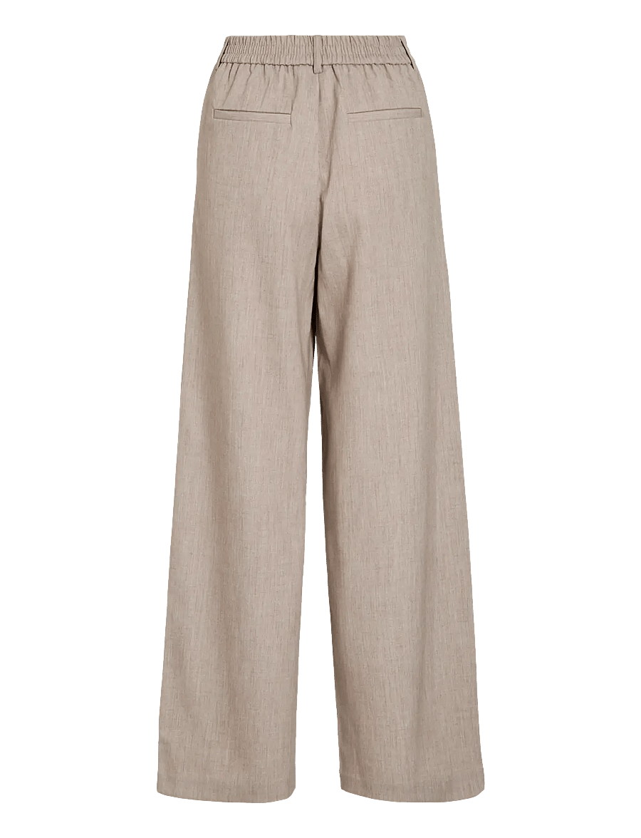 Vila - VIVARONE HW WIDE PANT - NOOS - vida byxor - natural melange - 2