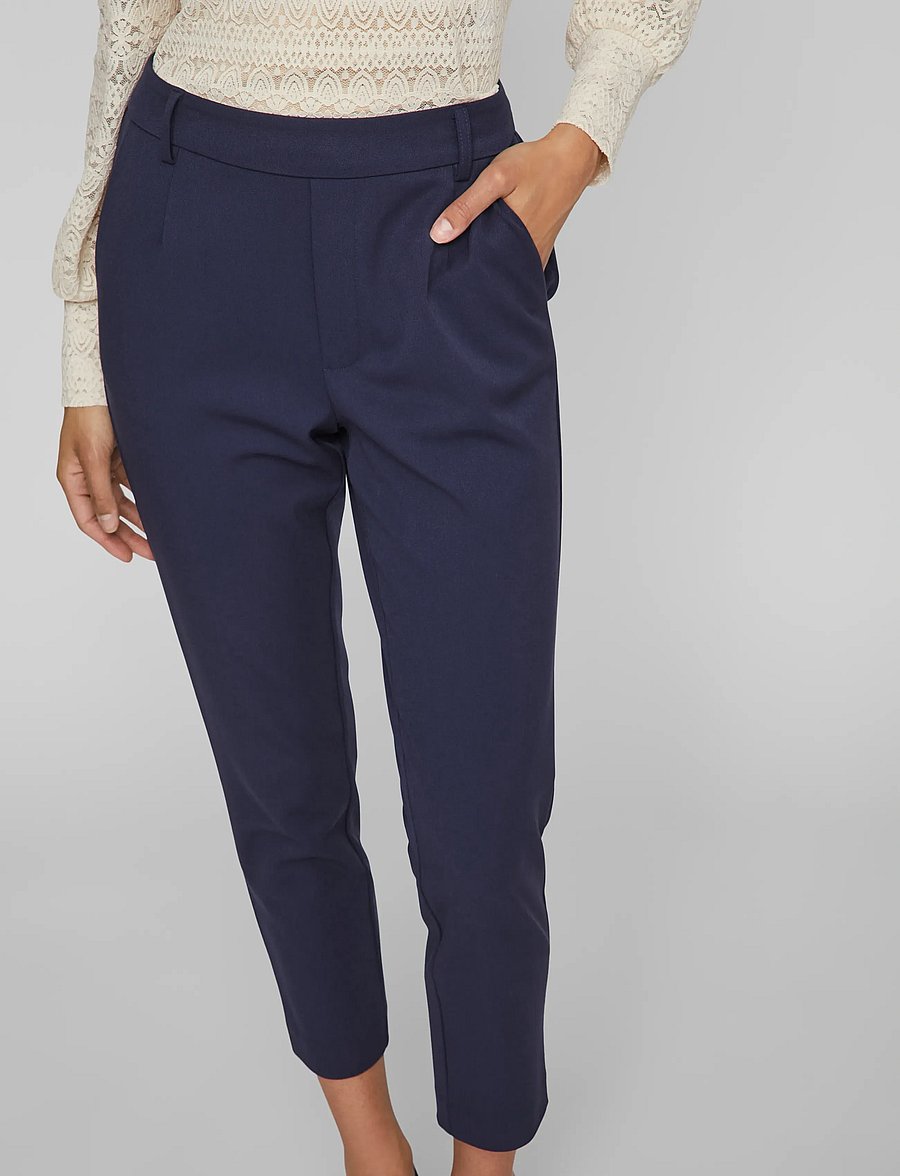 Vila - VIVARONE HW WIDE PANT - NOOS - bukser med brede ben - navy blazer - 5