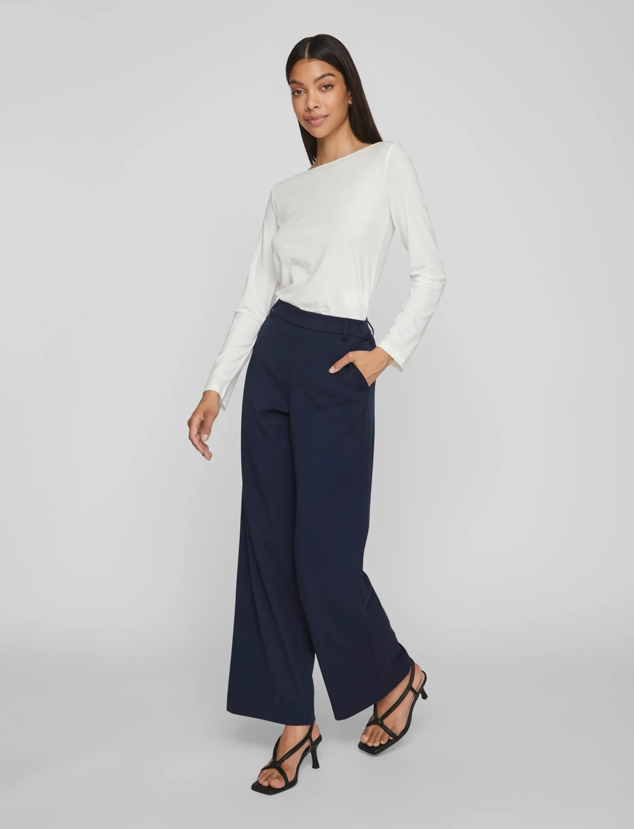 VILA Vivarone Hw Wide Pant Noos cargobyxor dam – bild 5