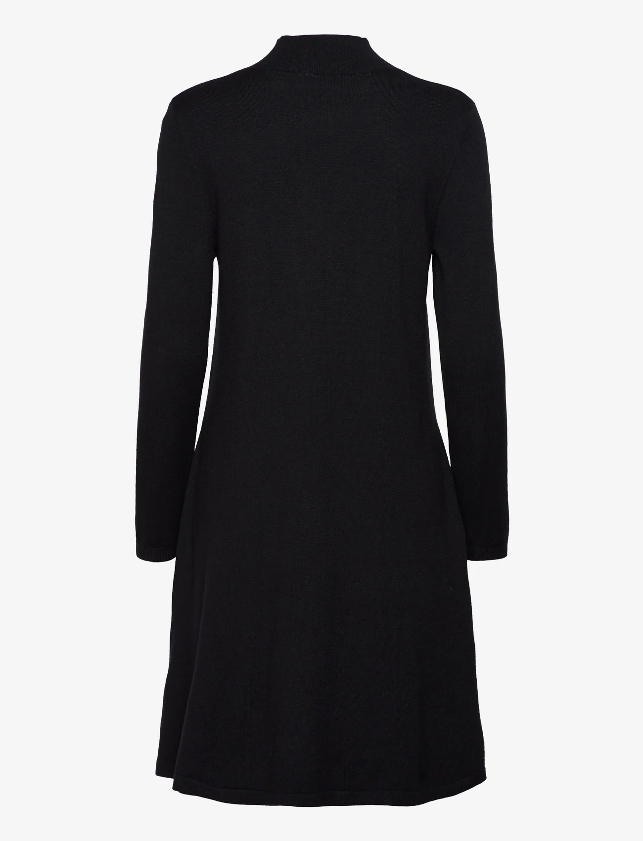 Vila - VICOMFY A-LINE ROLLNECK KNIT DRESS/SU/PB - strikkede kjoler - black - 1