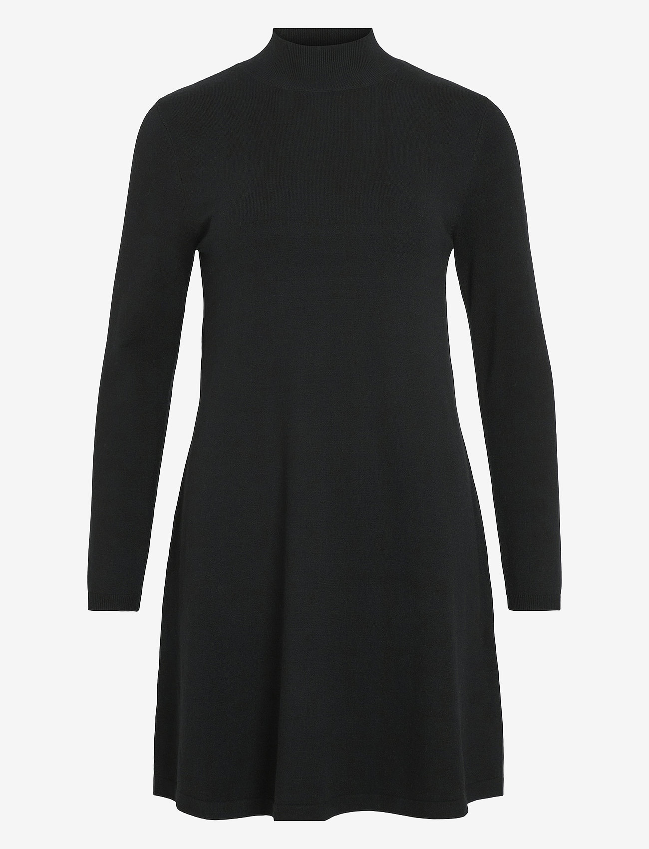 Vila - VICOMFY A-LINE ROLLNECK KNIT DRESS/PB/1 - strikkjoler - black beauty - 0