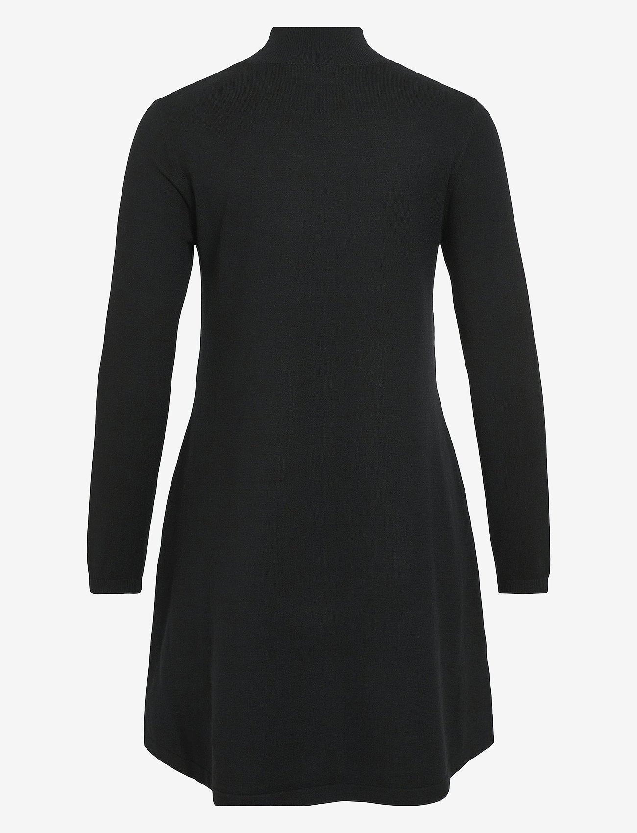 Vila - VICOMFY A-LINE ROLLNECK KNIT DRESS/PB/1 - strikkjoler - black beauty - 1