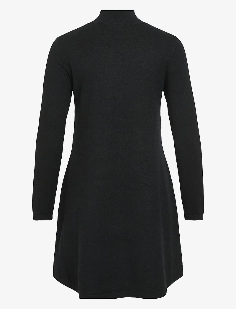 Vila - VICOMFY A-LINE ROLLNECK KNIT DRESS/PB/1 - strikkjoler - black beauty - 1
