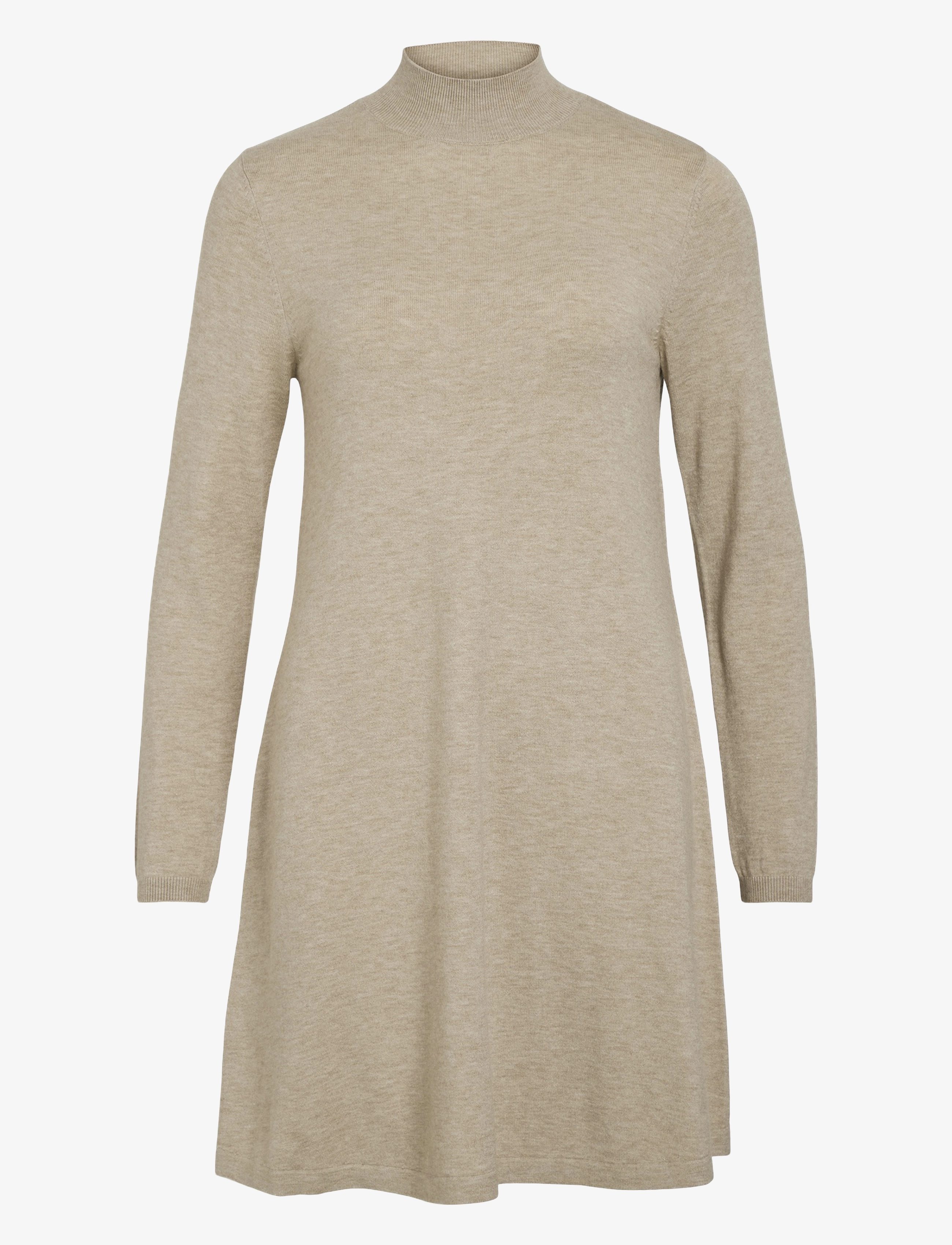 VILA Vicomfy A-Line Rollneck Knit Kleid/Pb/1 Beige - M - Damen
