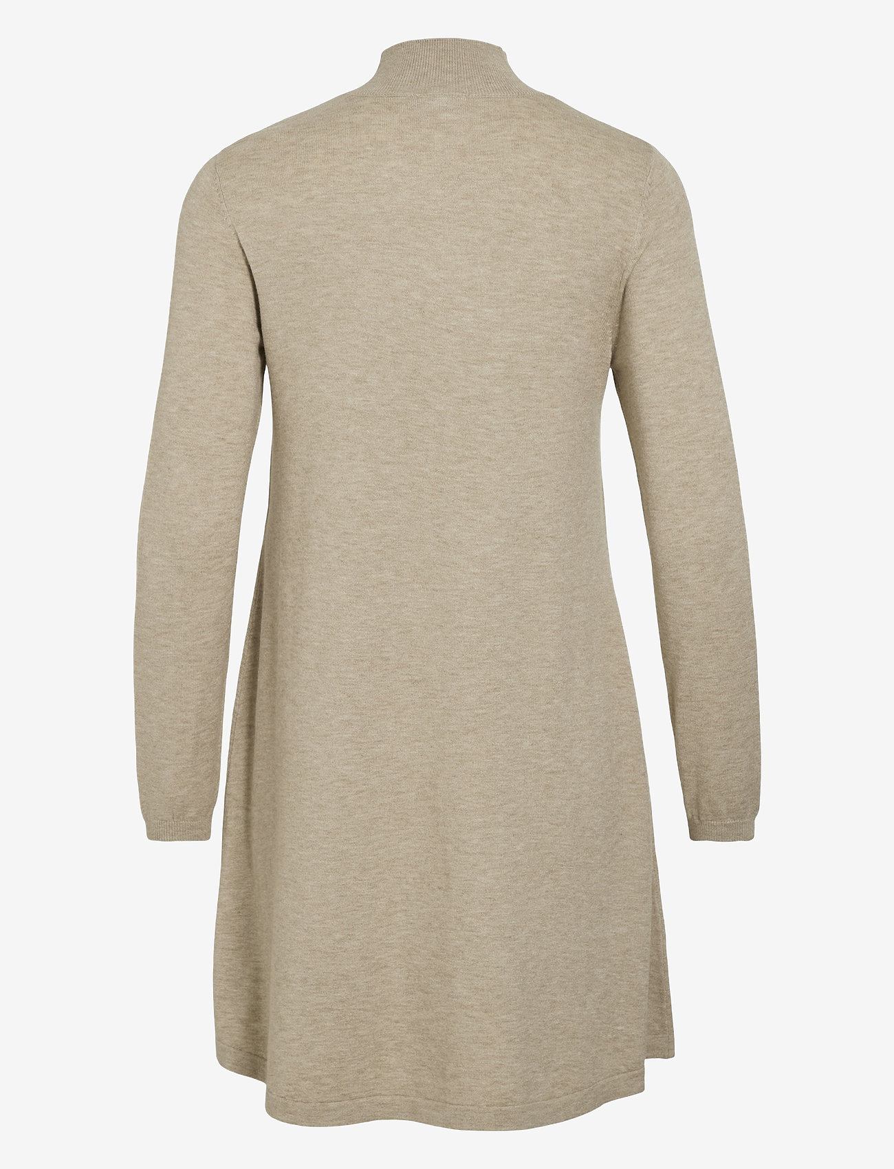 Vila - VICOMFY A-LINE ROLLNECK KNIT DRESS/PB/1 - knitted dresses - natural melange - 1