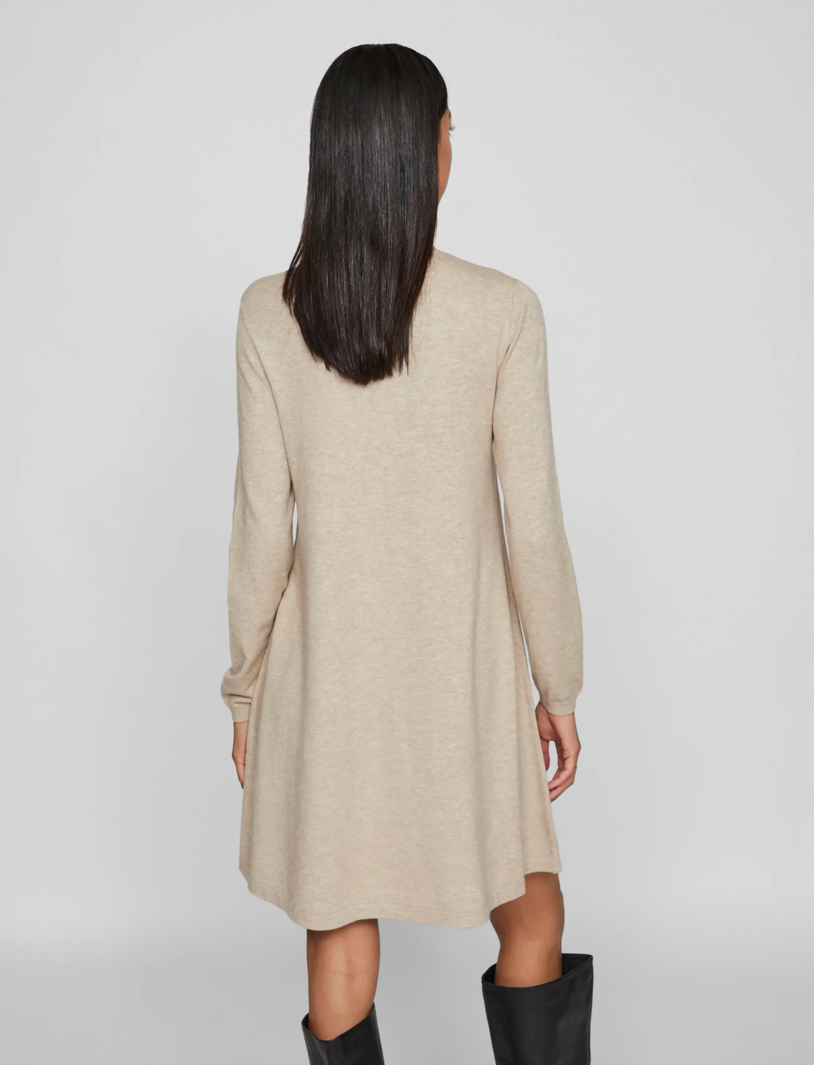 Vila - VICOMFY A-LINE ROLLNECK KNIT DRESS/PB/1 - die niedrigsten preise - natural melange - 3
