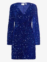 Vila - VIBARINA WIDE SLEEVE GLITTER DRESS - ballīšu apģērbs par outlet cenām - navy blazer - 0