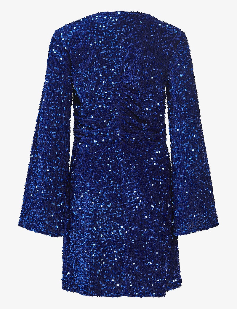 Vila - VIBARINA WIDE SLEEVE GLITTER DRESS - paillettenkleider - navy blazer - 2
