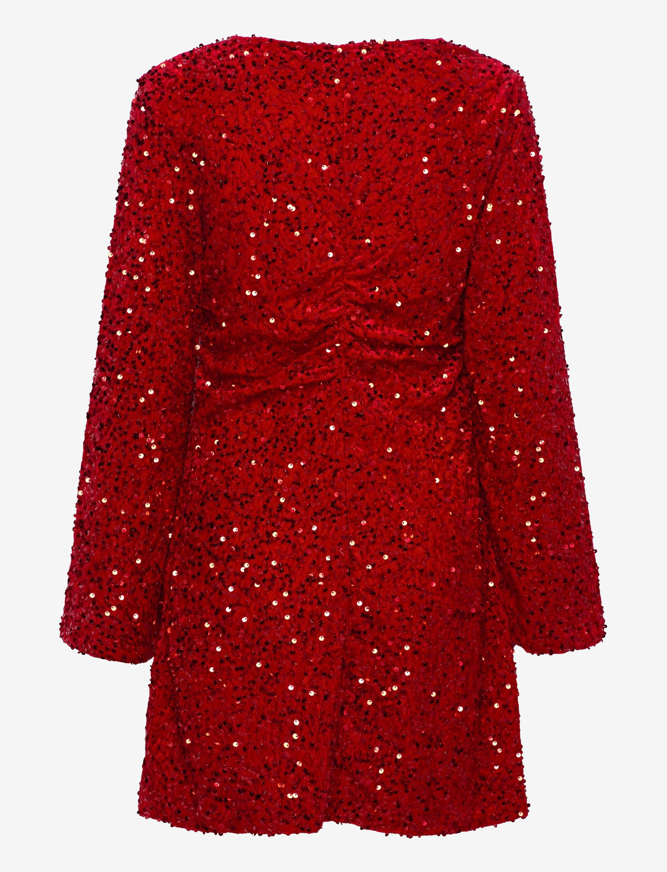 Vila - VIBARINA WIDE SLEEVE GLITTER DRESS - pailletkjoler - poppy red - 1