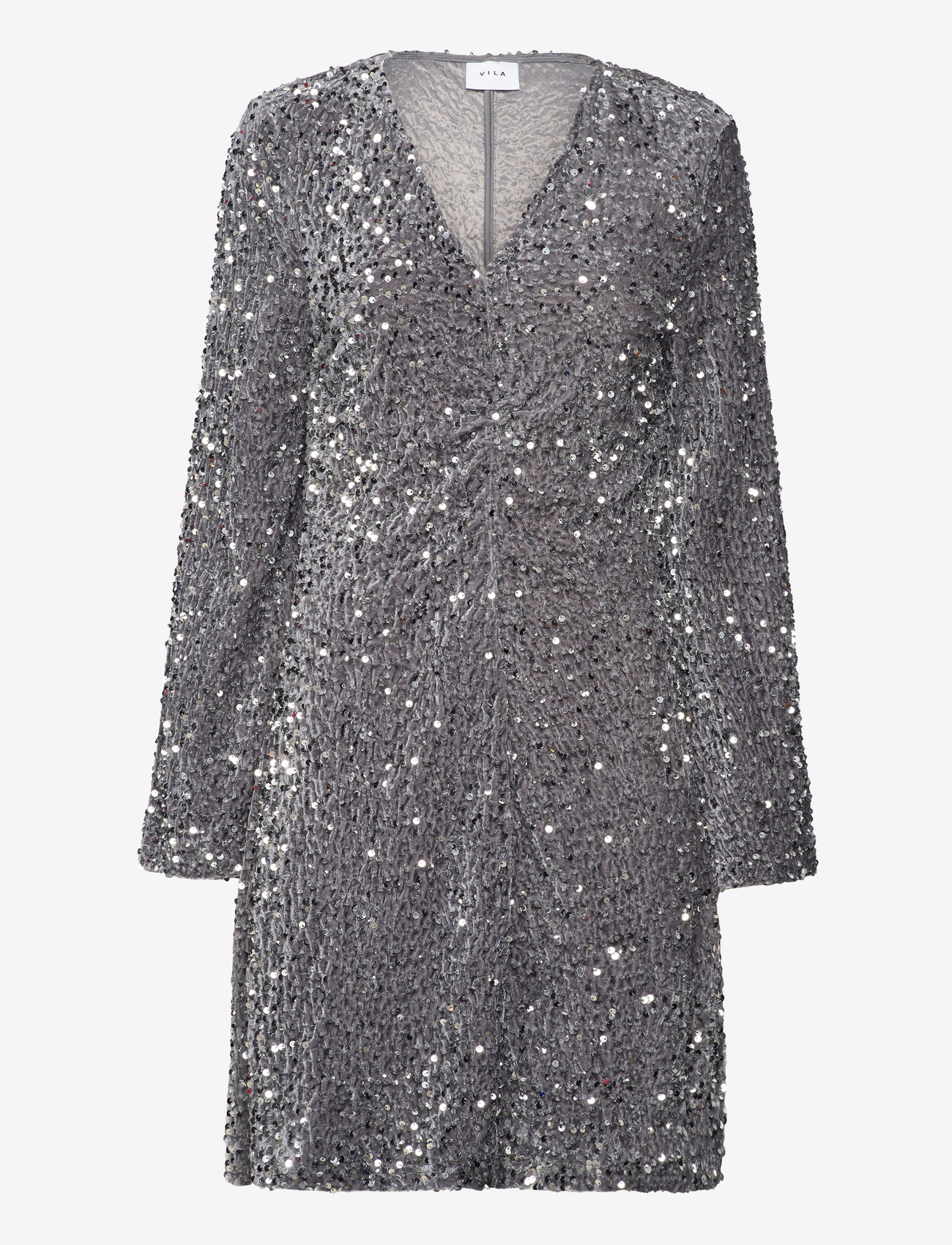 Vila - VIBARINA WIDE SLEEVE GLITTER DRESS - litterkleidid - silver - 0