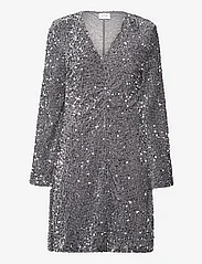 Vila - VIBARINA WIDE SLEEVE GLITTER DRESS - vakarėlių drabužiai išparduotuvių kainomis - silver - 0