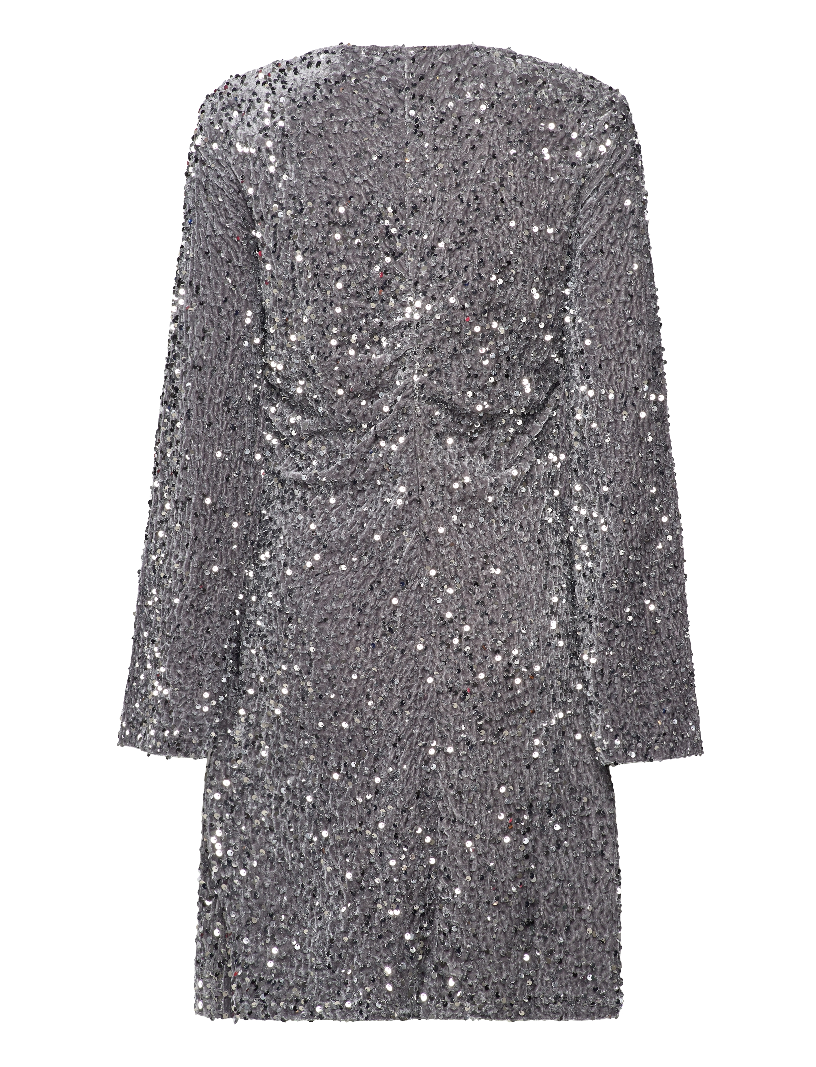 Vila - VIBARINA WIDE SLEEVE GLITTER DRESS - pailletkjoler - silver - 1