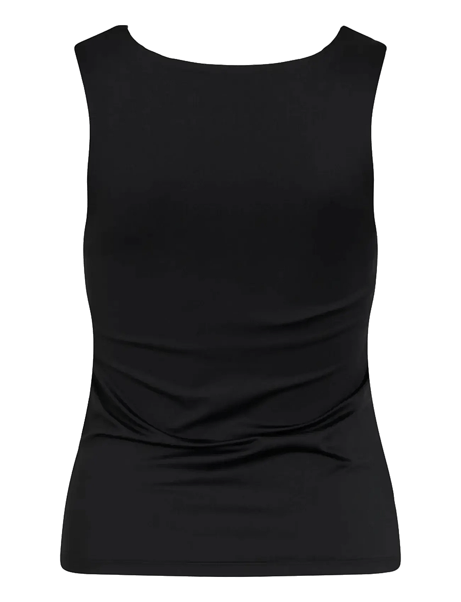 Vila - VIKENZA U-NECK S/L TANK TOP REV - NOOS - Ärmellose tops - black - 2