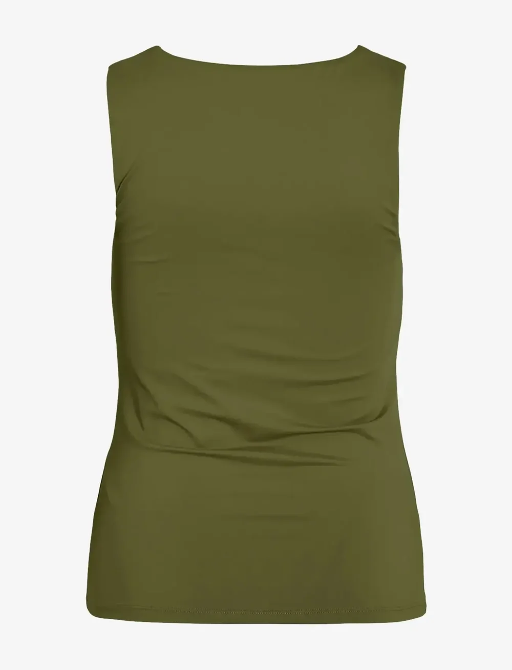 Vila - VIKENZA U-NECK S/L TANK TOP REV - NOOS - linnen - capulet olive - 2