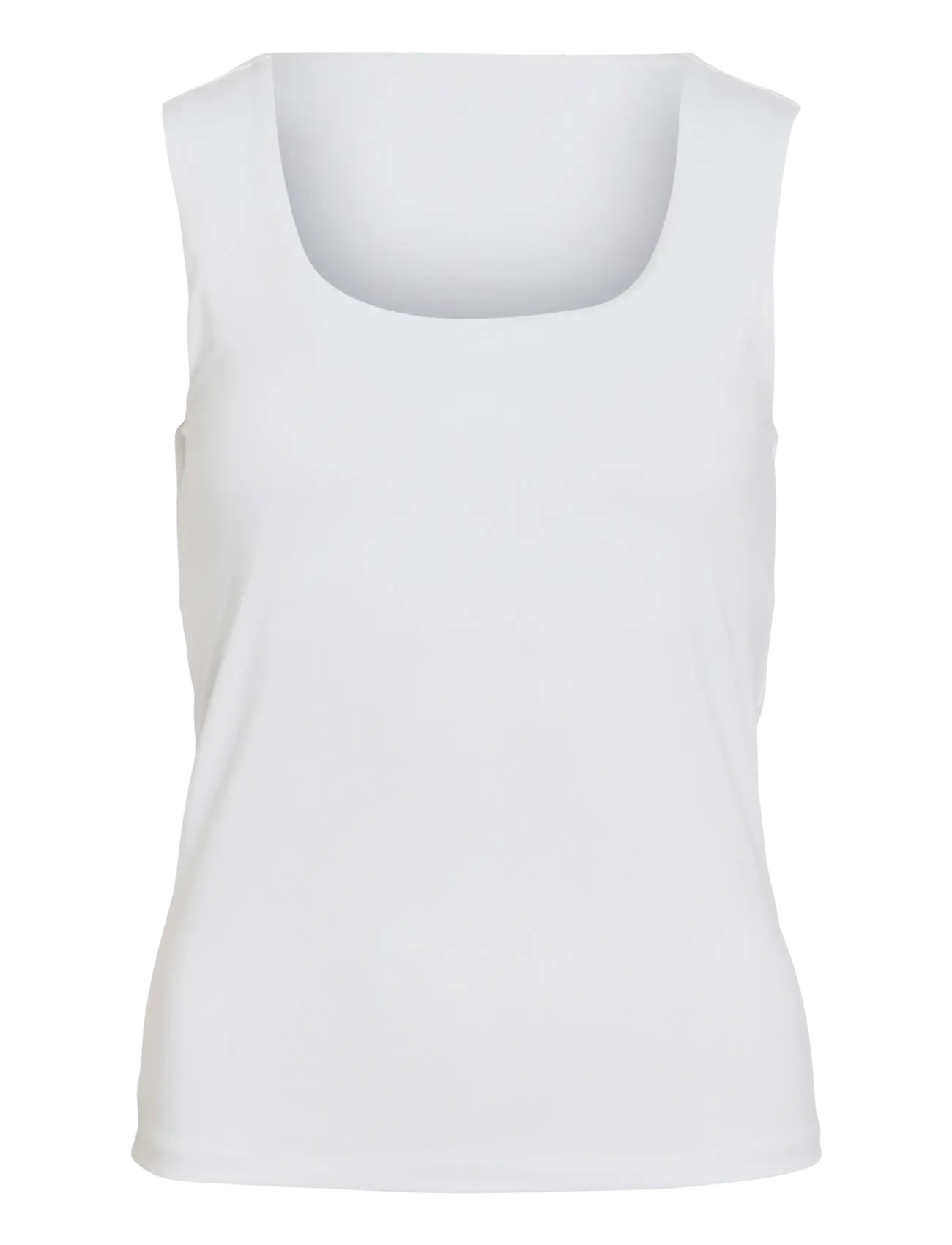 Vila VIKENZA U-NECK S/L TANK TOP REV - NOOS - Tøj - OPTICAL SNOW / white