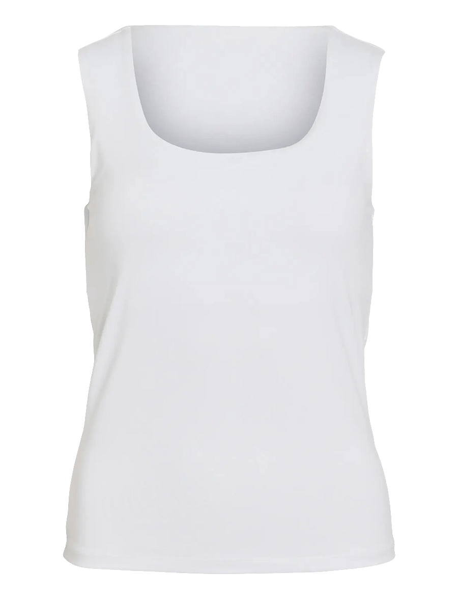Vila - VIKENZA U-NECK S/L TANK TOP REV - NOOS - Ärmellose tops - optical snow - 1