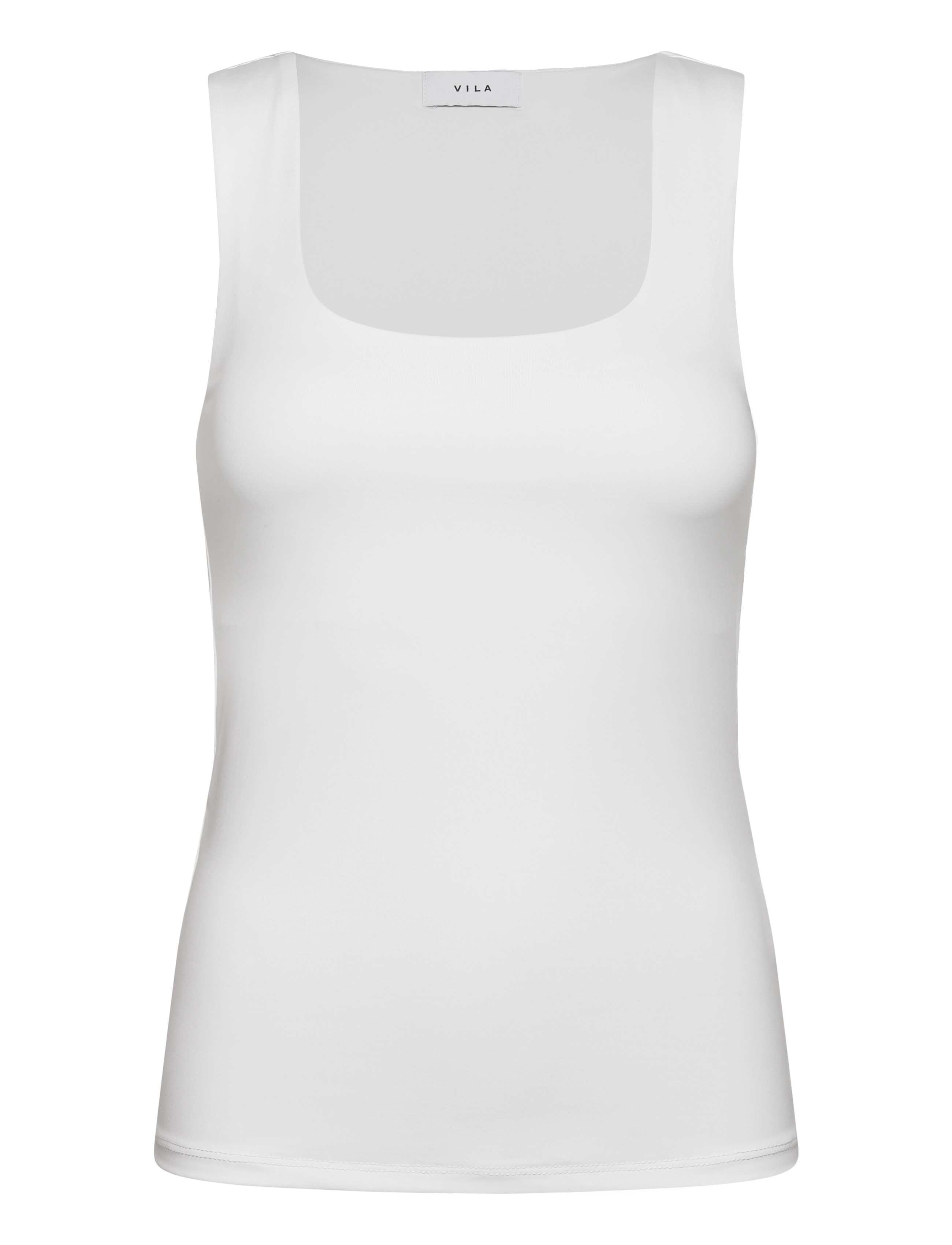 Vila VIKENZA U-NECK S/L TANK TOP REV - NOOS - Kampagne - OPTICAL SNOW / white