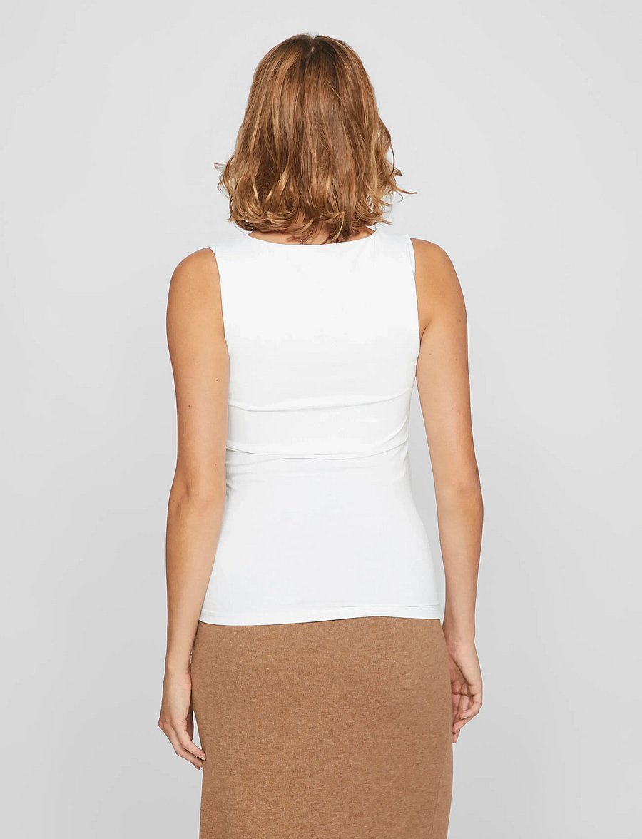Vila - VIKENZA U-NECK S/L TANK TOP REV - NOOS - Ärmellose tops - optical snow - 3