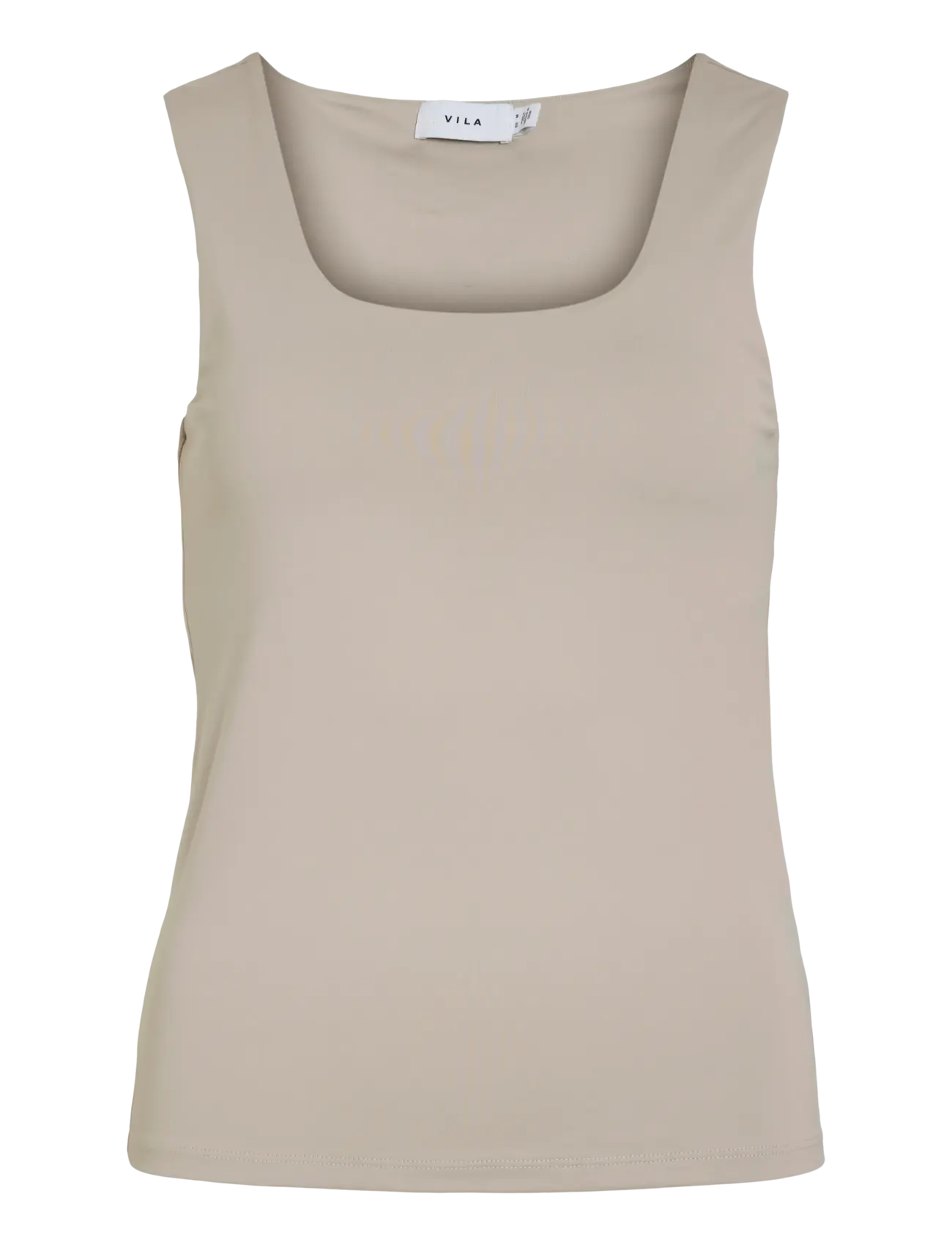 VILA Vikenza U-Neck S/L Tank Oberteil Rev - Noos Beige - XL - Damen