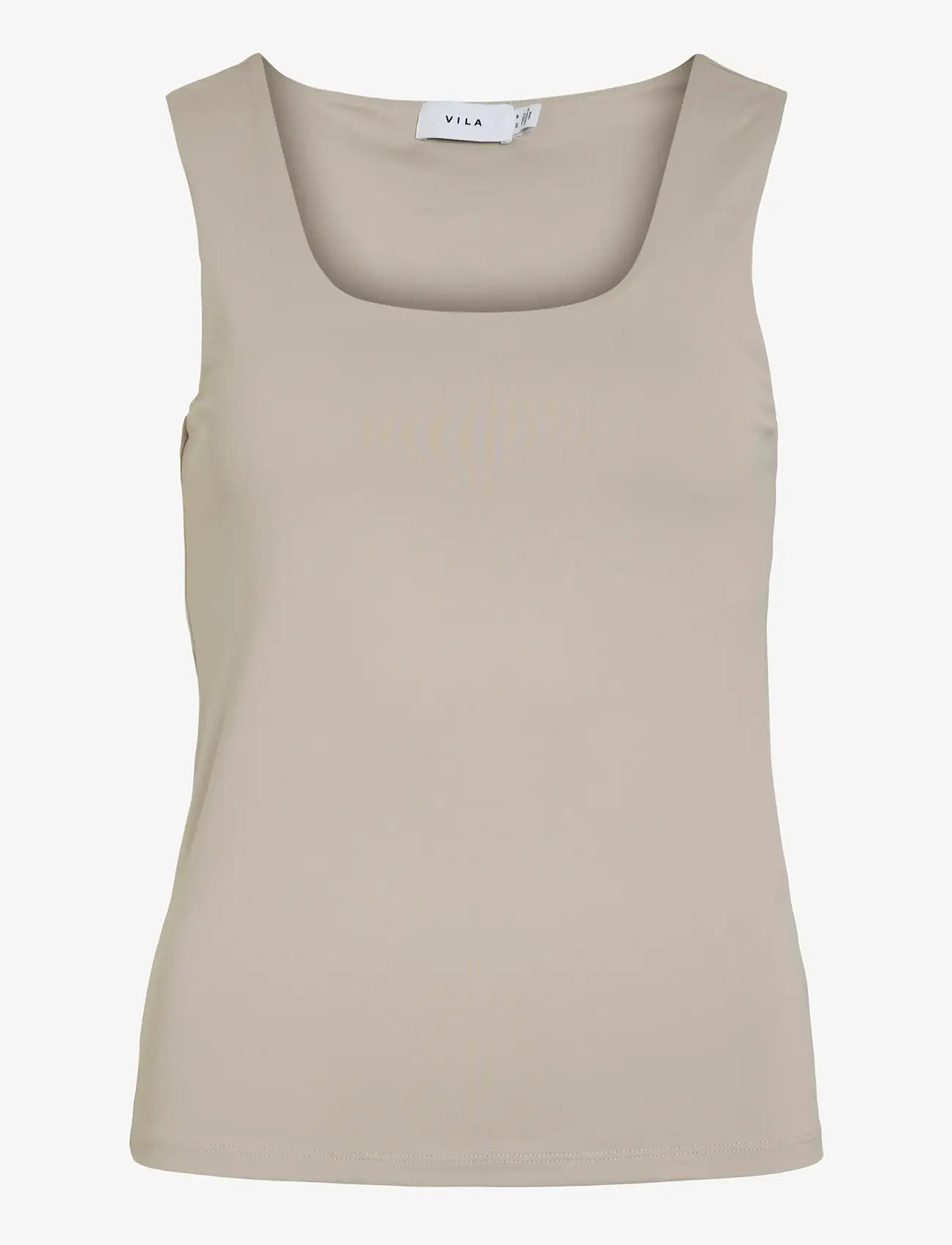 Vila - VIKENZA U-NECK S/L TANK TOP REV - NOOS - tanktops - silver gray - 1