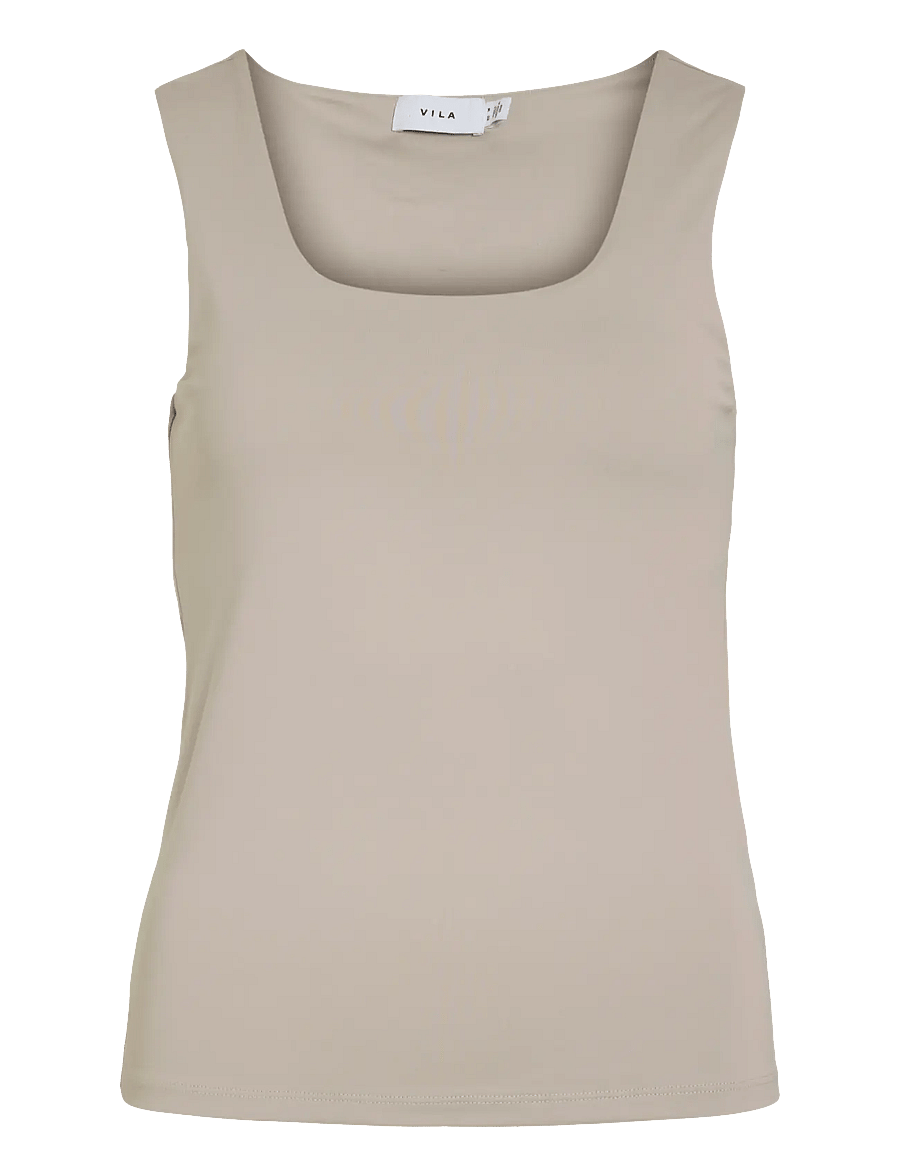 Vila - VIKENZA U-NECK S/L TANK TOP REV - NOOS - Ärmellose tops - silver gray - 1