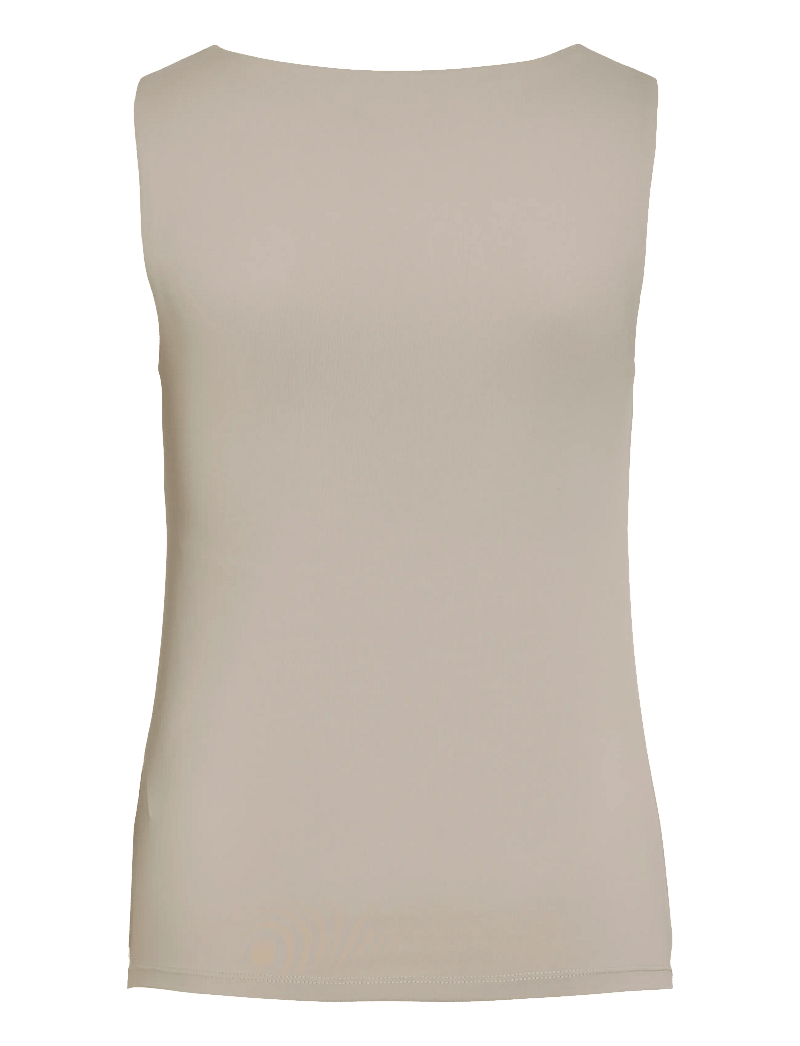 Vila - VIKENZA U-NECK S/L TANK TOP REV - NOOS - tanktops - silver gray - 2