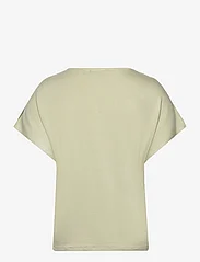Vila - VIELLETTE V-NECK S/S SATIN TOP - NOOS - short-sleeved blouses - swamp - 1