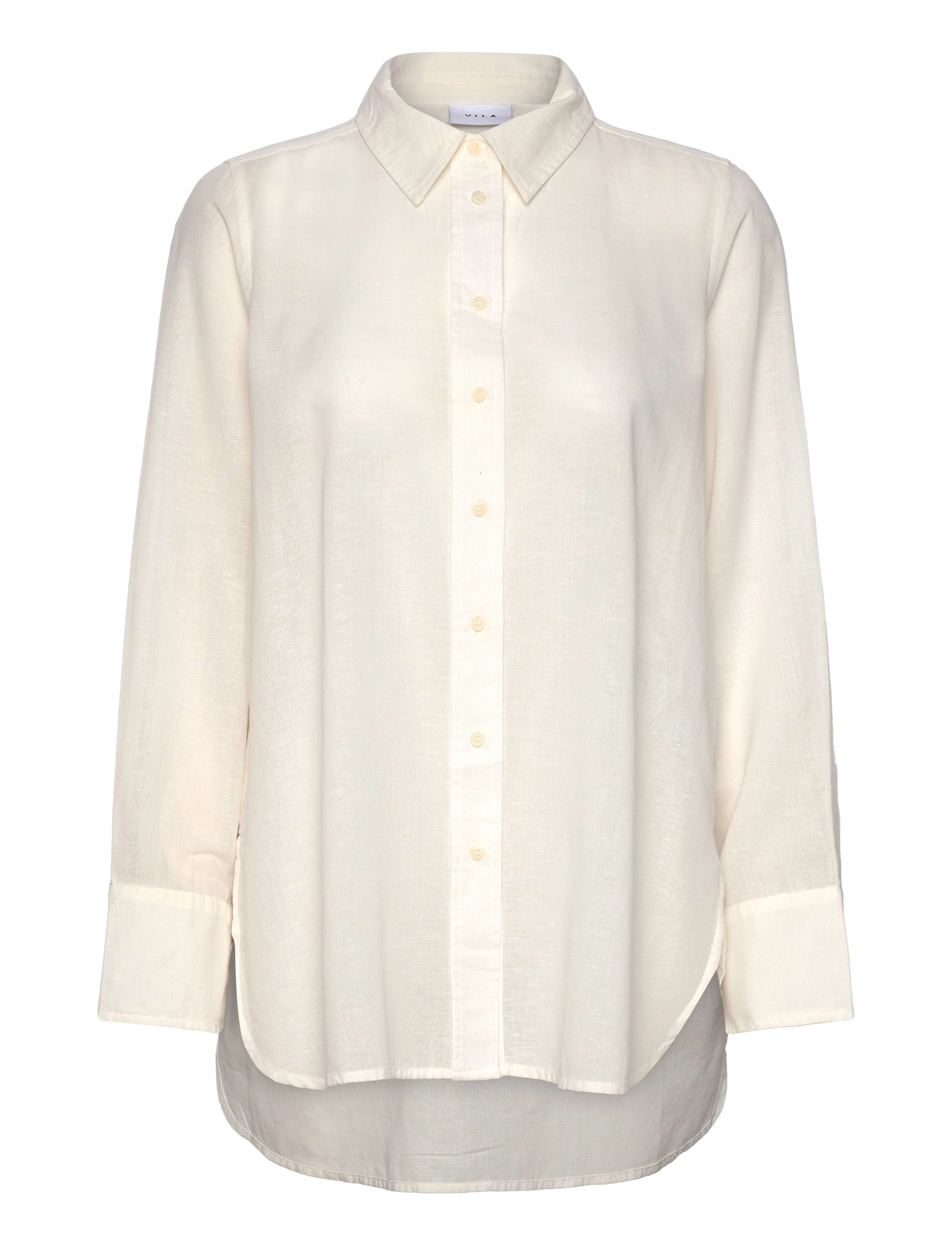 Vila - VILINAJA BUTTON L/S SHIRT - NOOS - egret - 1