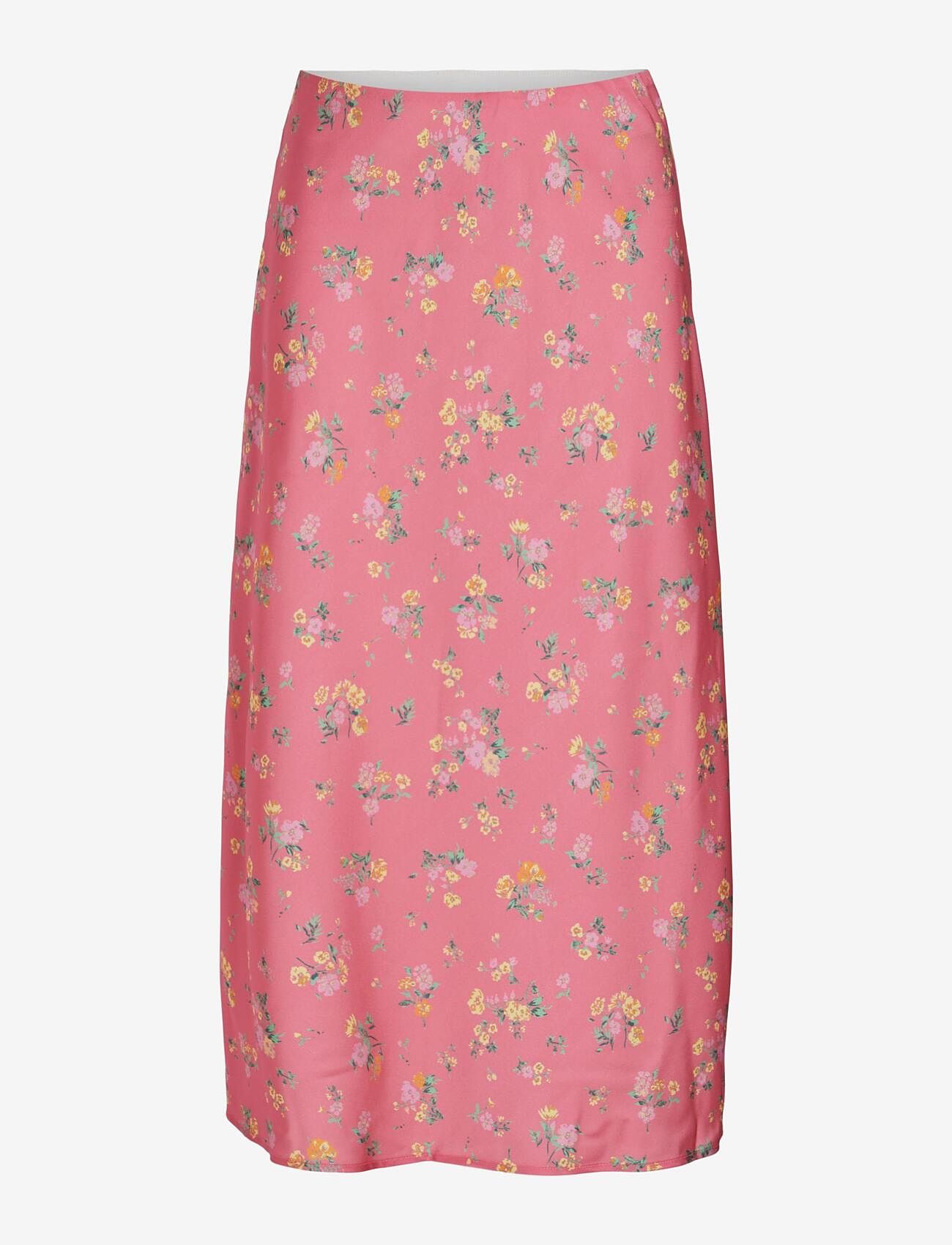 Vila - VILOUIS MIDI SKIRT - spódnice satynowe - bubblegum - 0