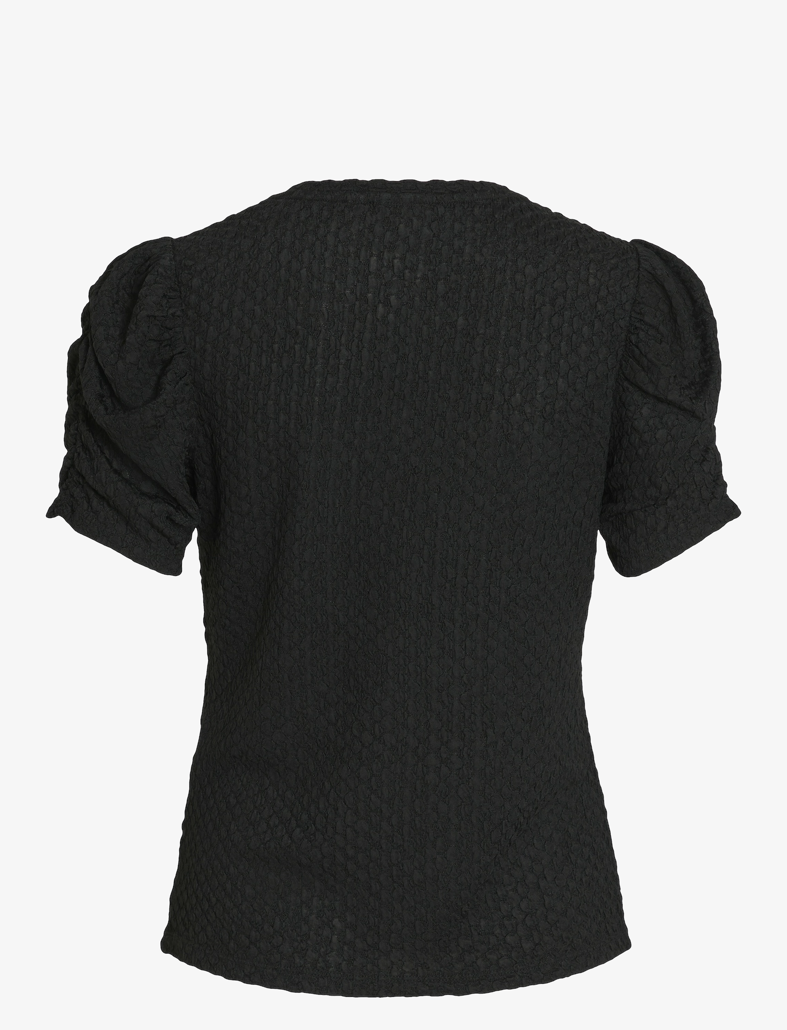 Vila - VIANINE S/S PUFF SLEEVE TOP - black beauty - 2