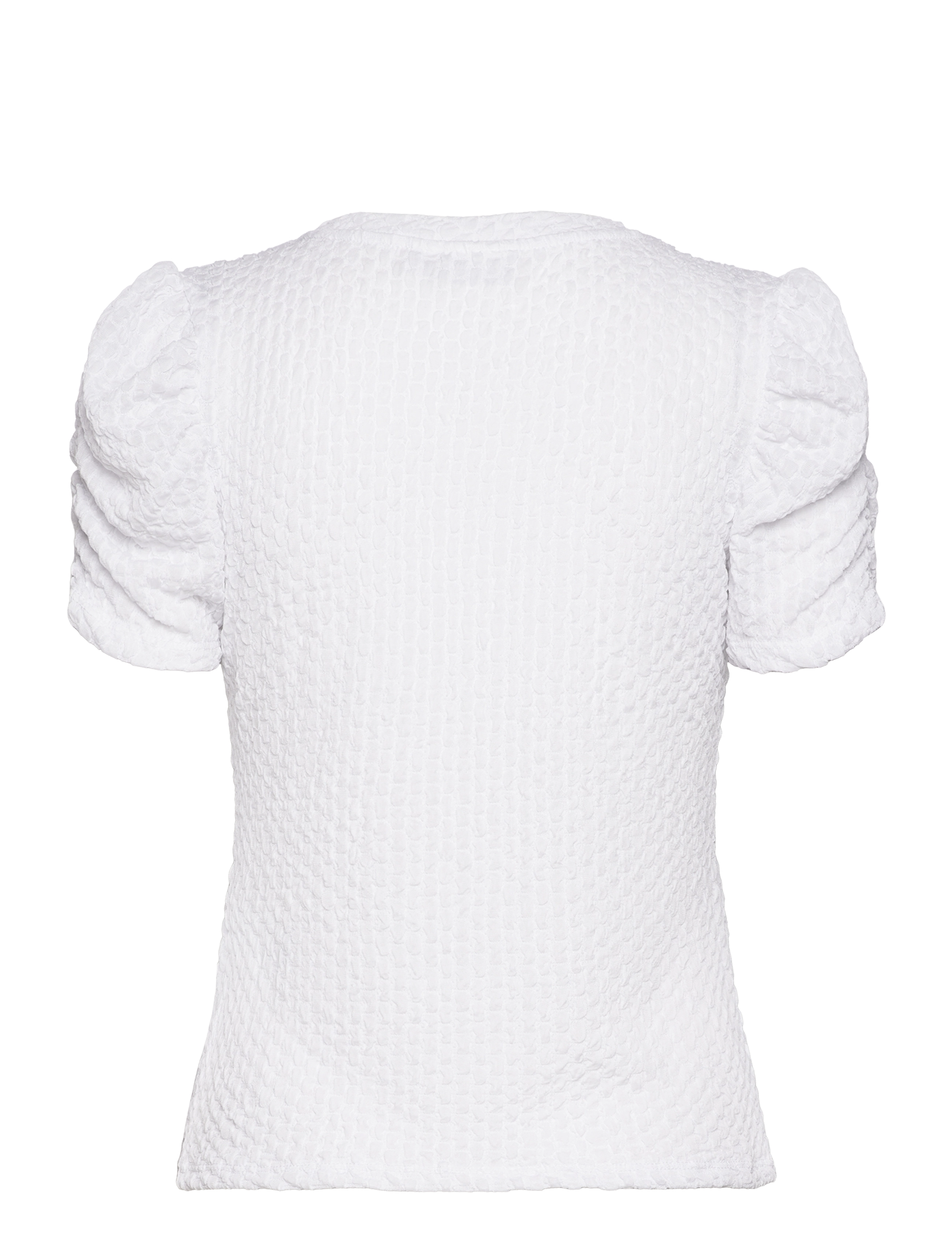 Vila - VIANINE S/S PUFF SLEEVE TOP - bright white - 2