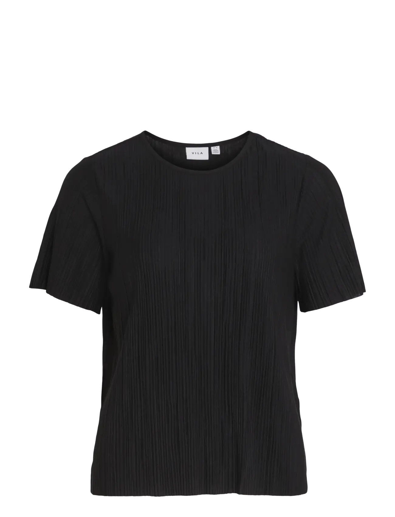 Vila - VIPLISA O-NECK S/S TOP - NOOS - t-shirty - black beauty - 1