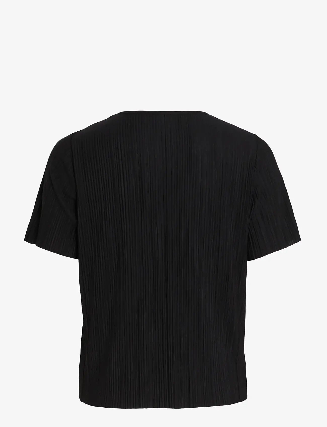 Vila - VIPLISA O-NECK S/S TOP - NOOS - t-shirts - black beauty - 2