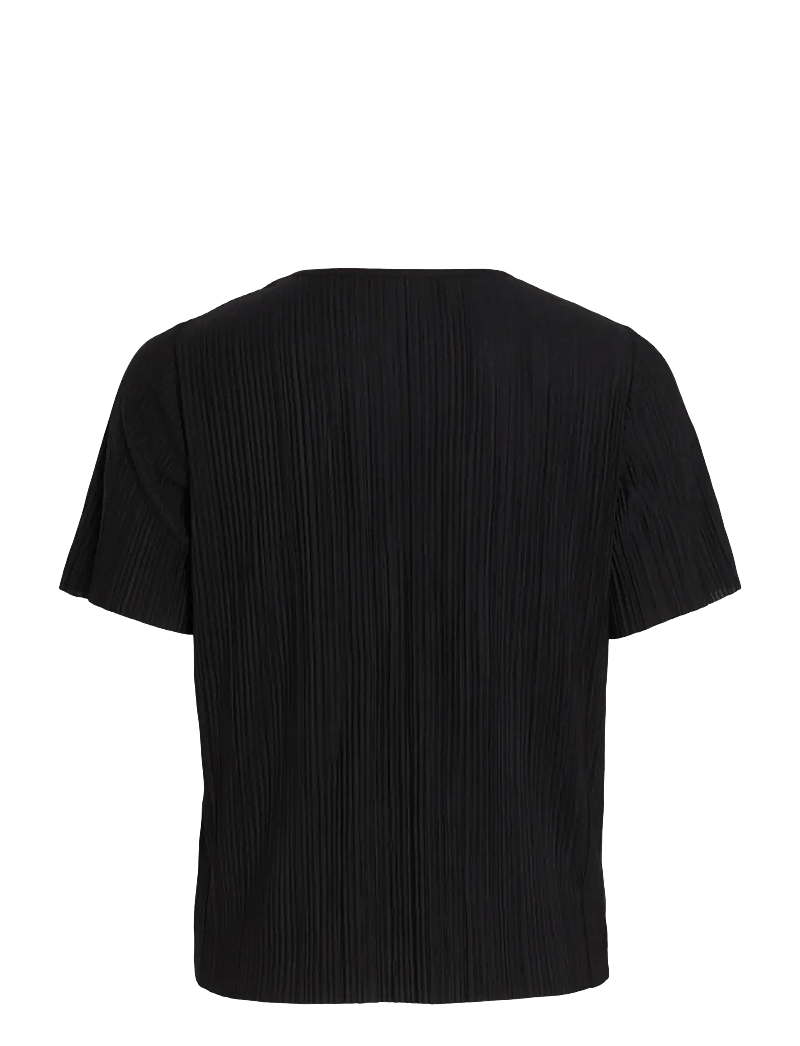 Vila - VIPLISA O-NECK S/S TOP - NOOS - stuttermarbolir - black beauty - 2
